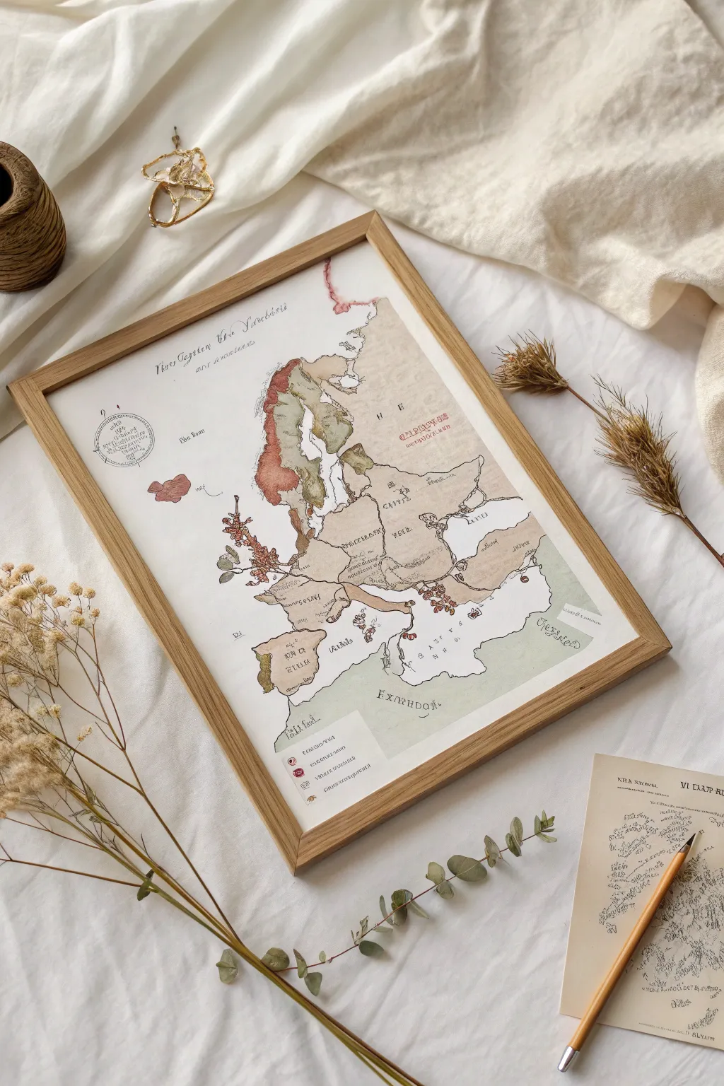 Trace the journey of your love story with a beautifully crafted map. #DIYAnniversary #LoveJourney #MinimalistBeauty