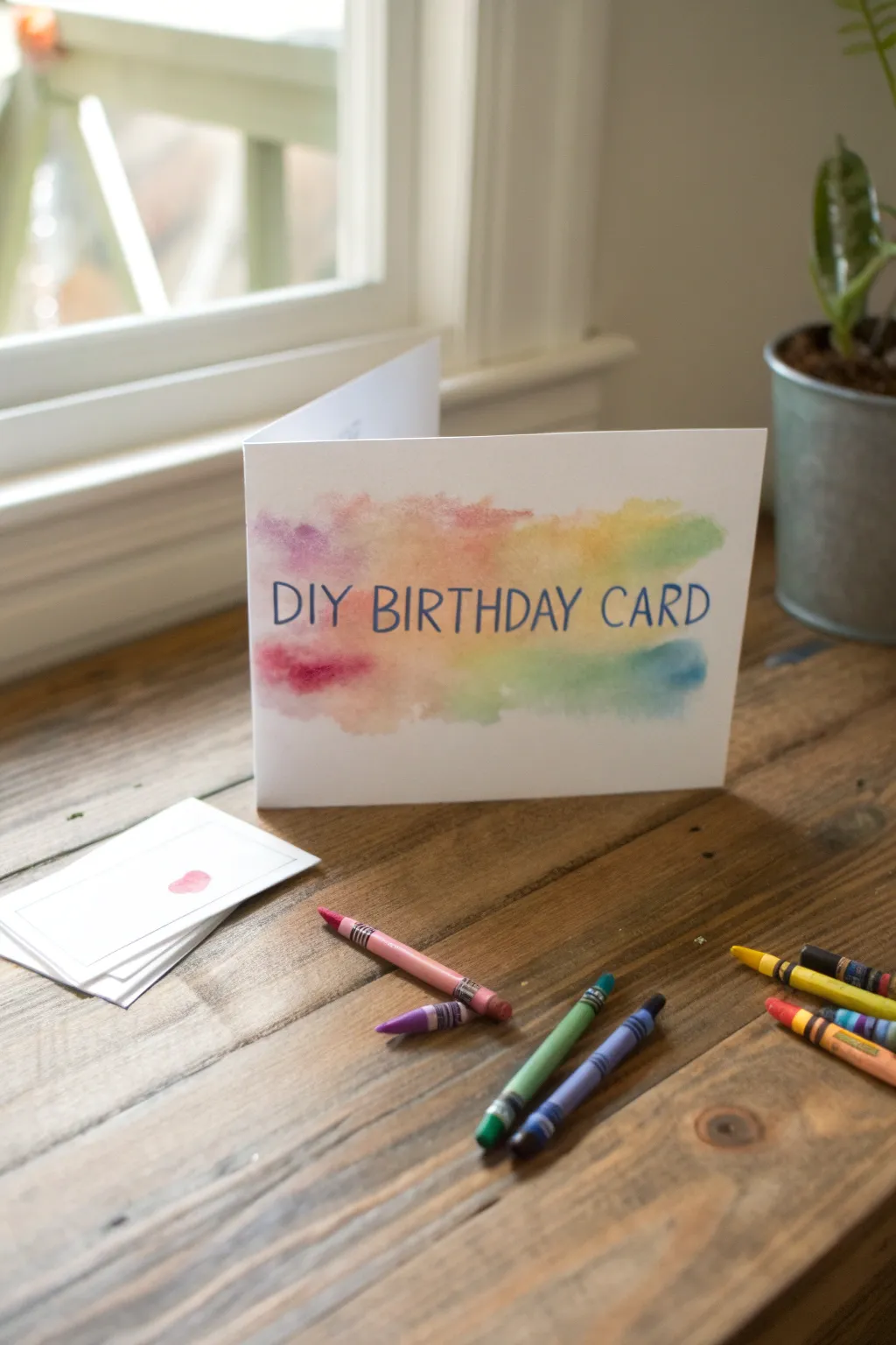 Unveil the magic of crayon resist art with this delightful DIY birthday card project for toddlers!