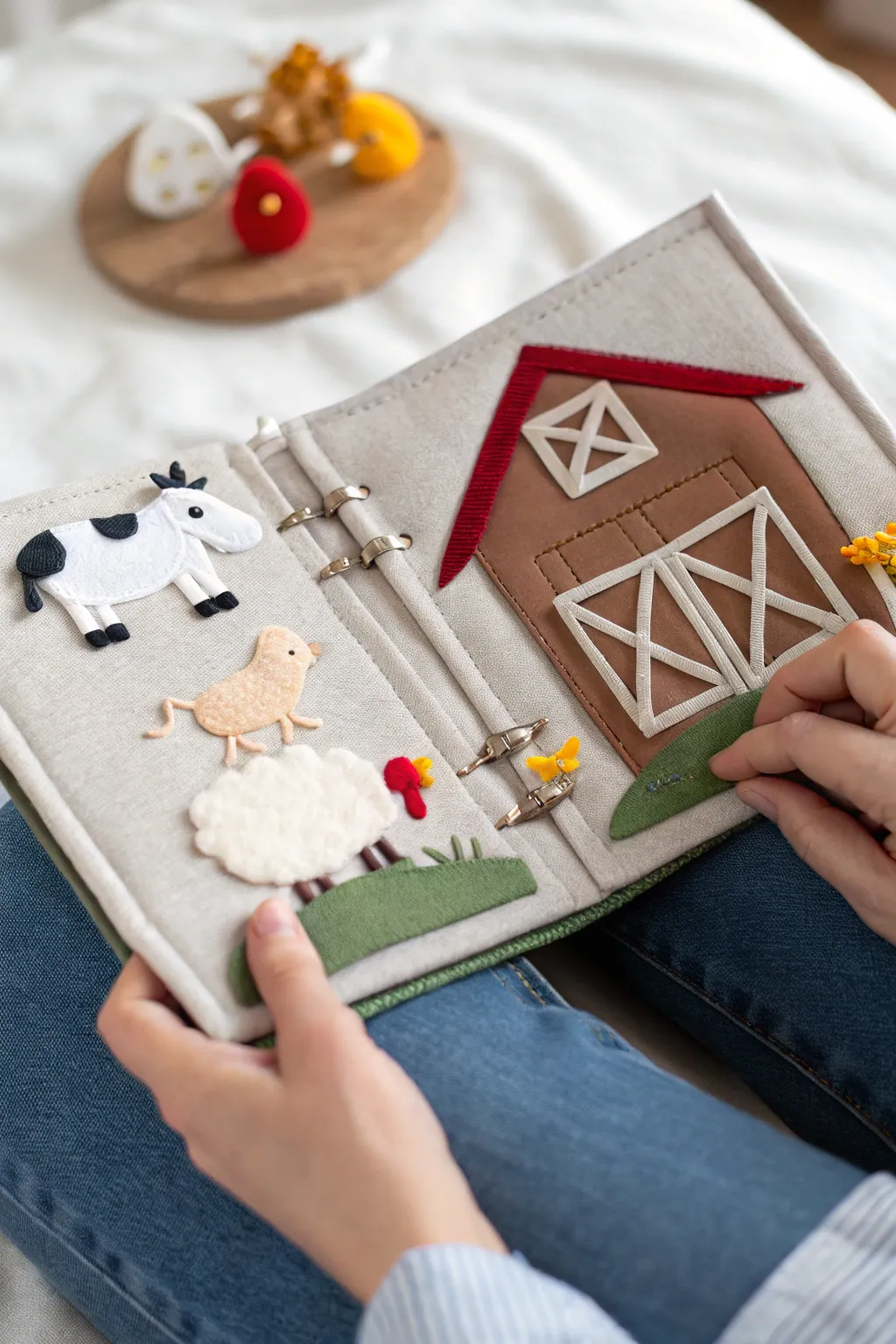 Explore the charm of simplicity with this minimalist interactive farm scene, perfect for little imaginations to roam free!