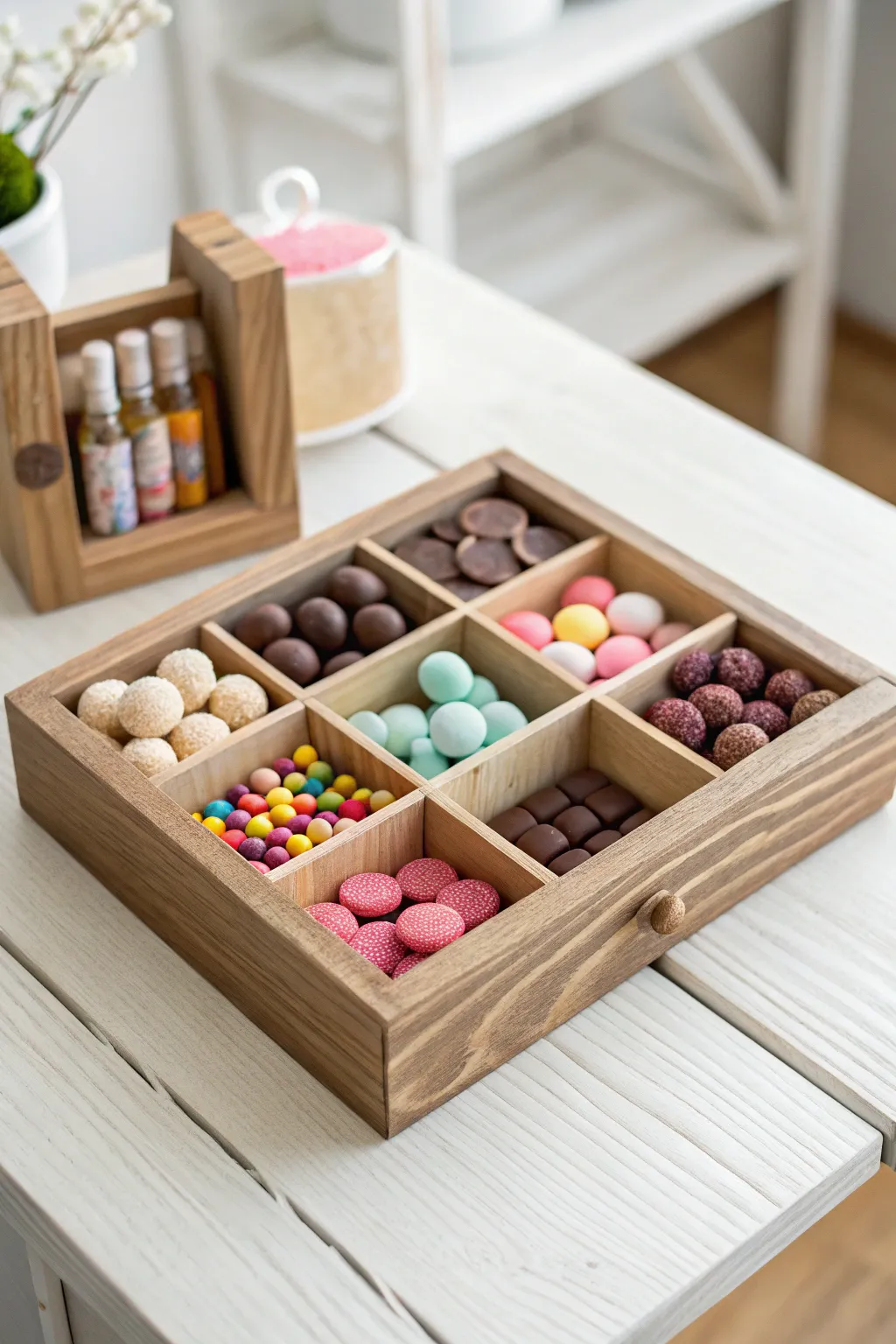 Savor the sweetness of simplicity with this beautifully crafted candy box, where variety meets elegance.