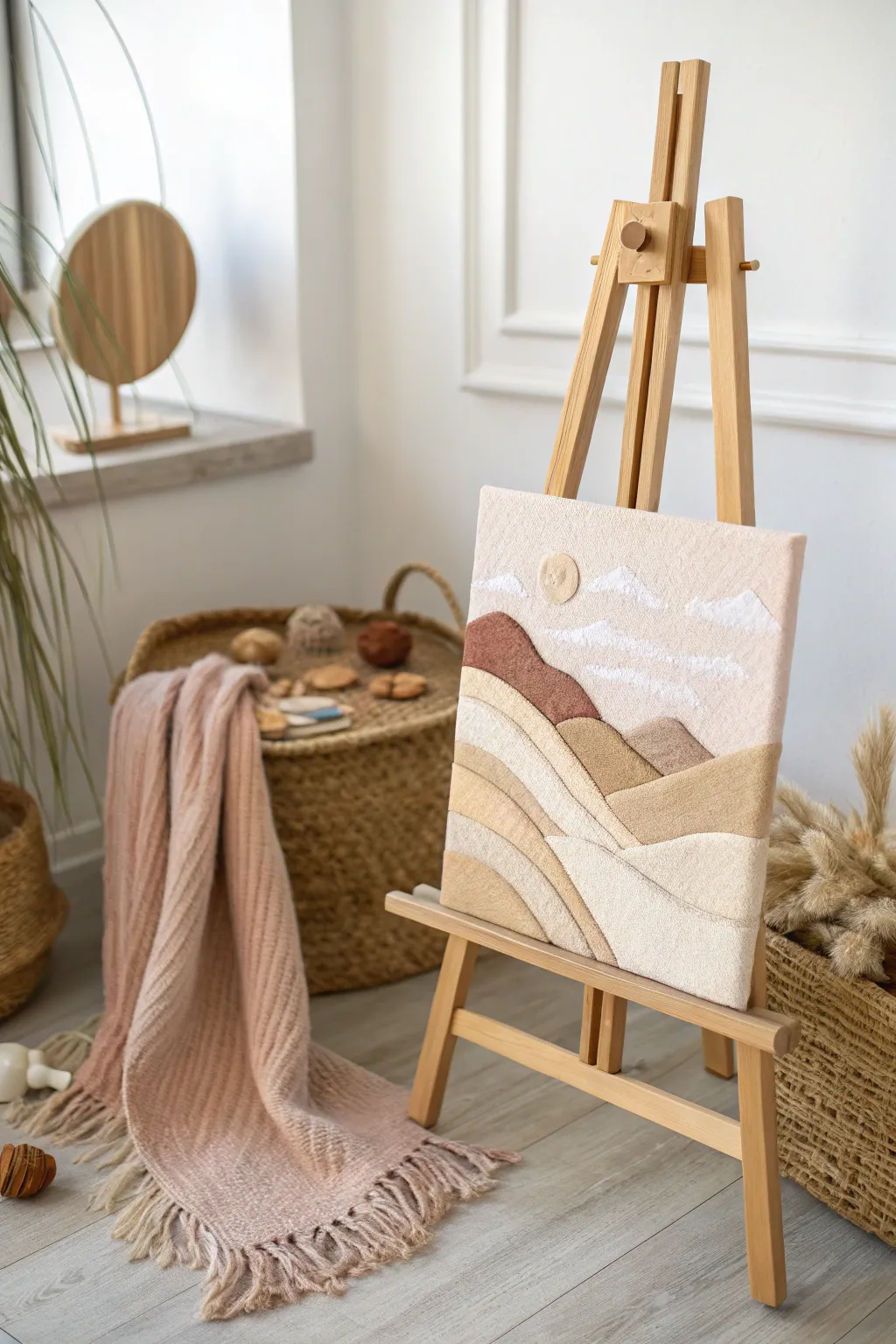 Explore the art of texture with this charming DIY canvas idea for your baby's room.