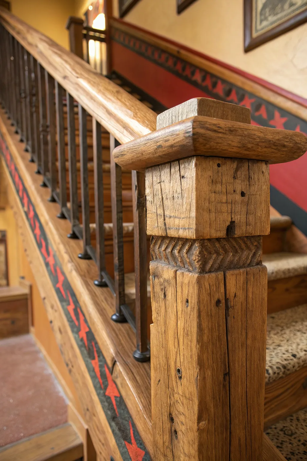 Transform your space with the timeless charm of reclaimed wood railings.