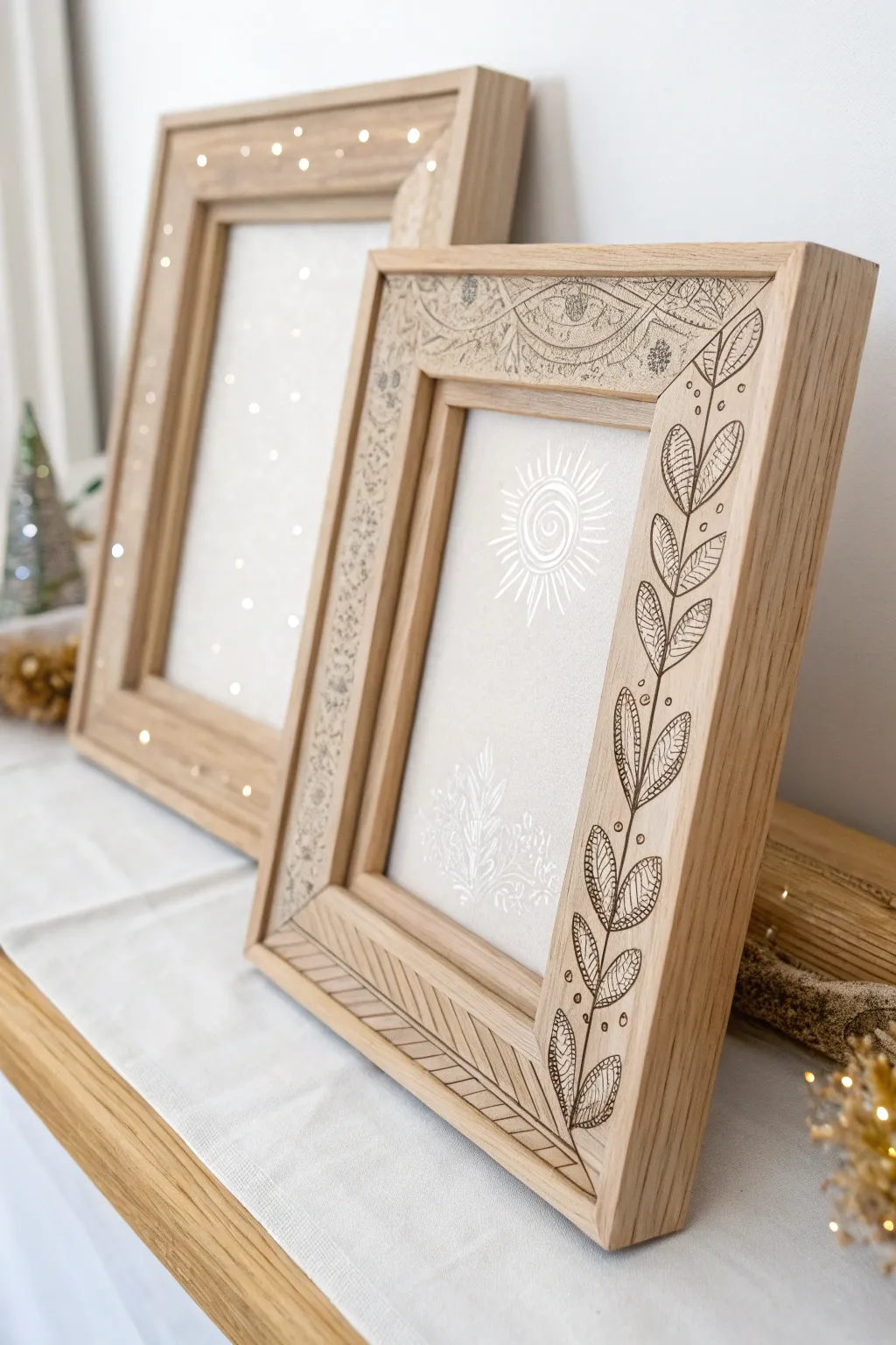 Add a touch of sparkle to your holiday decor with this beautifully crafted Glitter Magic Frame.