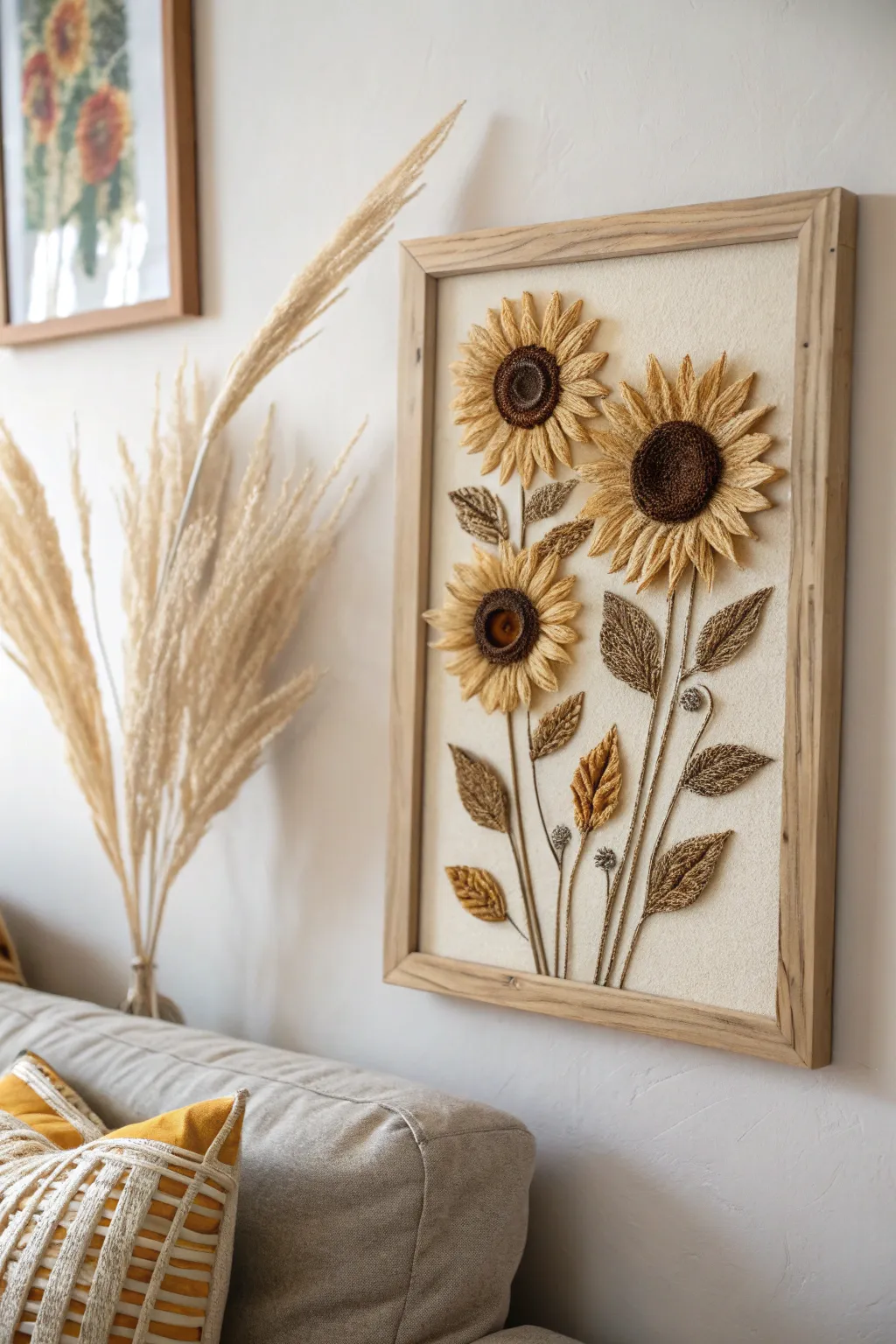 Bring the essence of summer into your home with this charming sunflower wall art.
