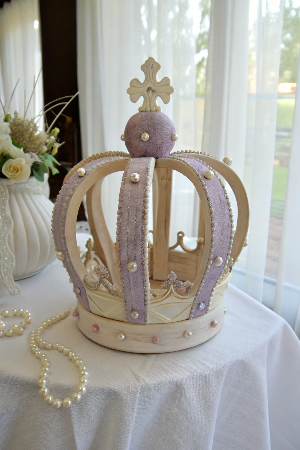 Elevate your space with this handcrafted wooden crown, a perfect blend of rustic elegance and minimalist beauty.