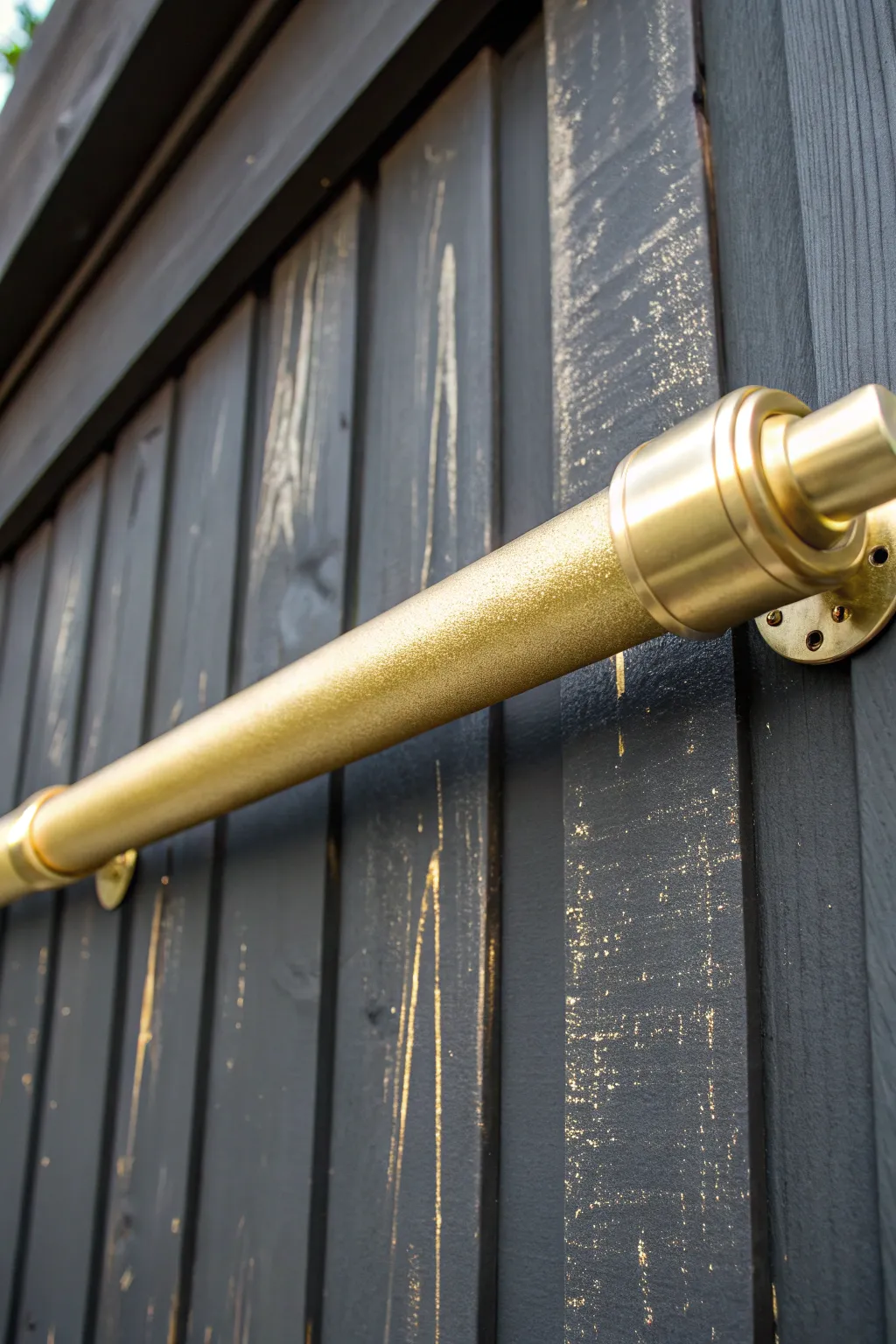 Transform PVC into luxury: A golden touch for your curtain rods.