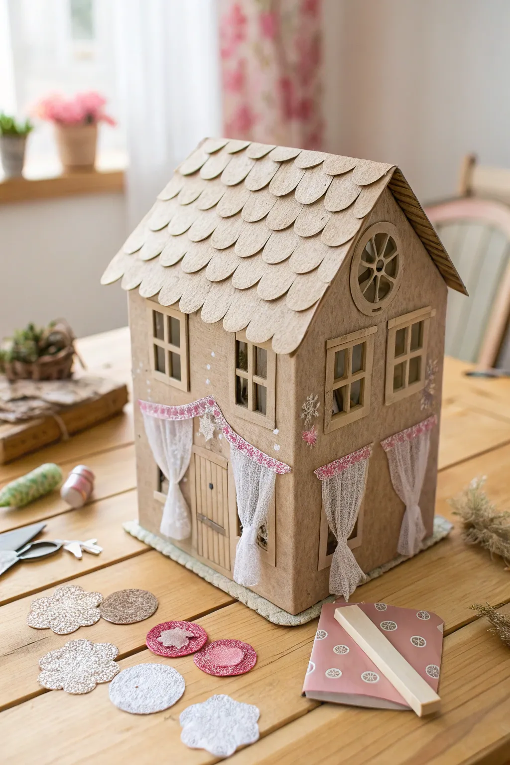 Transform everyday items into a magical, eco-friendly dollhouse. Creativity is the best recycler!