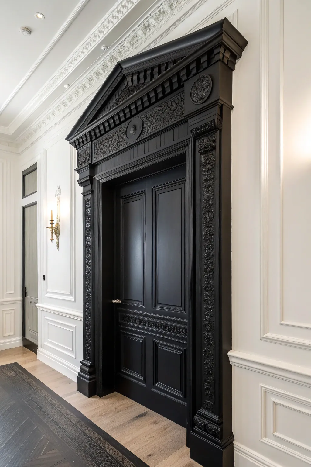 Elevate your space with bold black trim, a perfect blend of drama and sophistication.