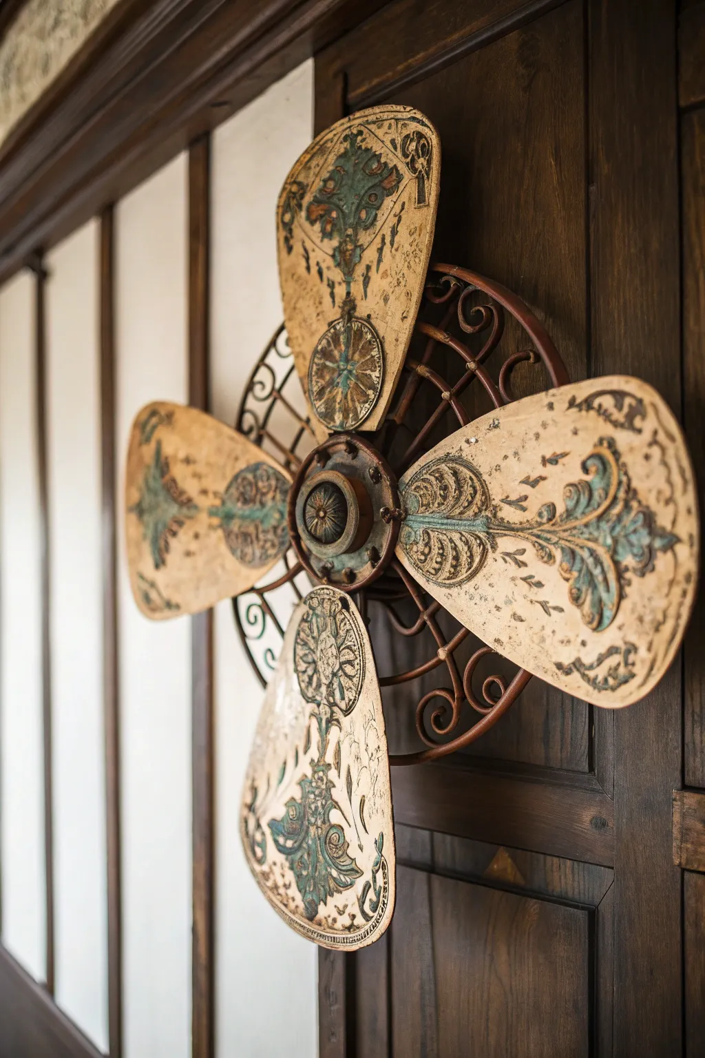 Revive the past with vintage charm in your DIY fan blade designs.
