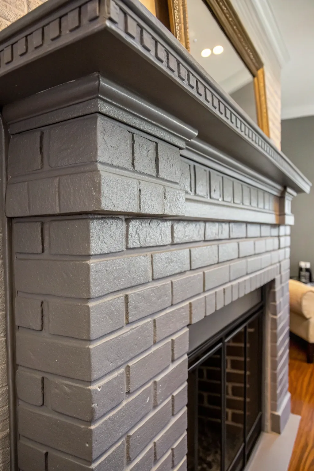 Transform your space with the timeless elegance of a painted brick fireplace.