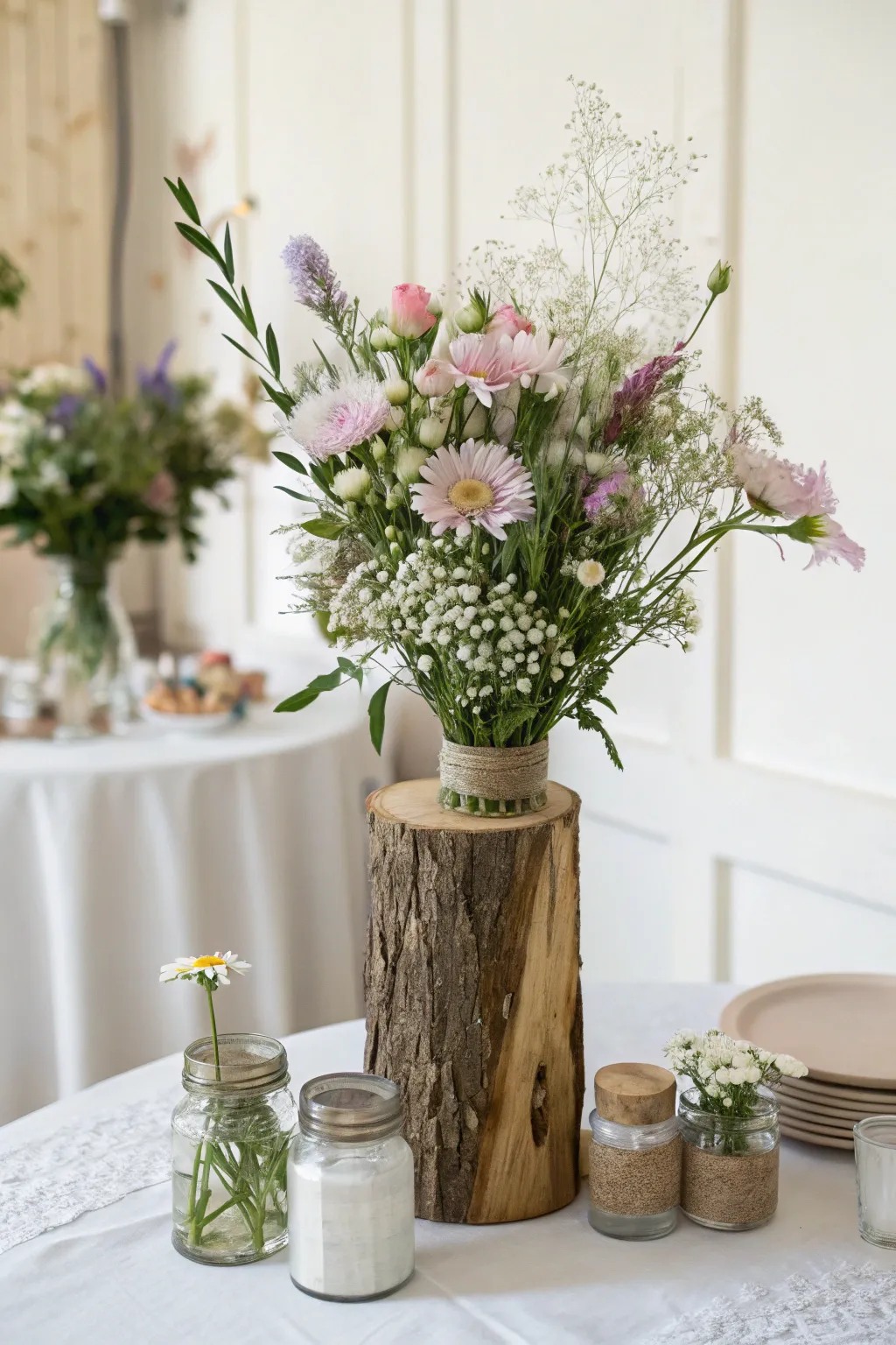 Embrace natural beauty with a DIY flower bar featuring locally-sourced blooms and reusable containers. #EcoChic #FloralCraftsmanship