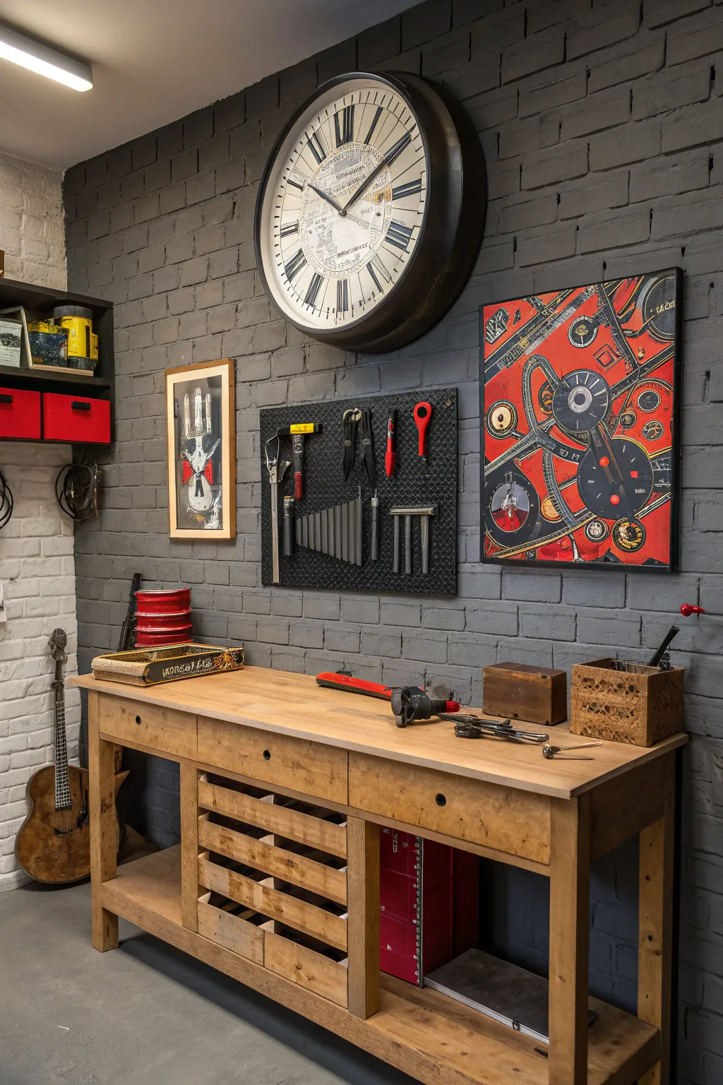 Transform your garage into a personalized masterpiece with vintage charm and bold artistry.
