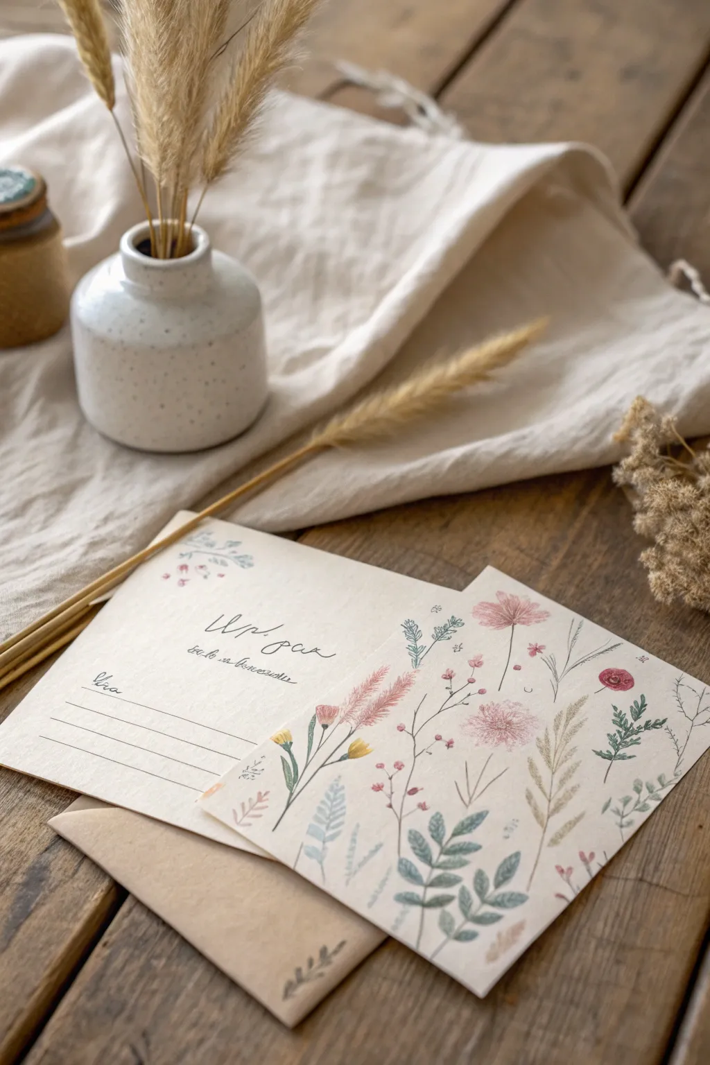 Add a personal touch to your gift with a handcrafted card – simplicity meets elegance.