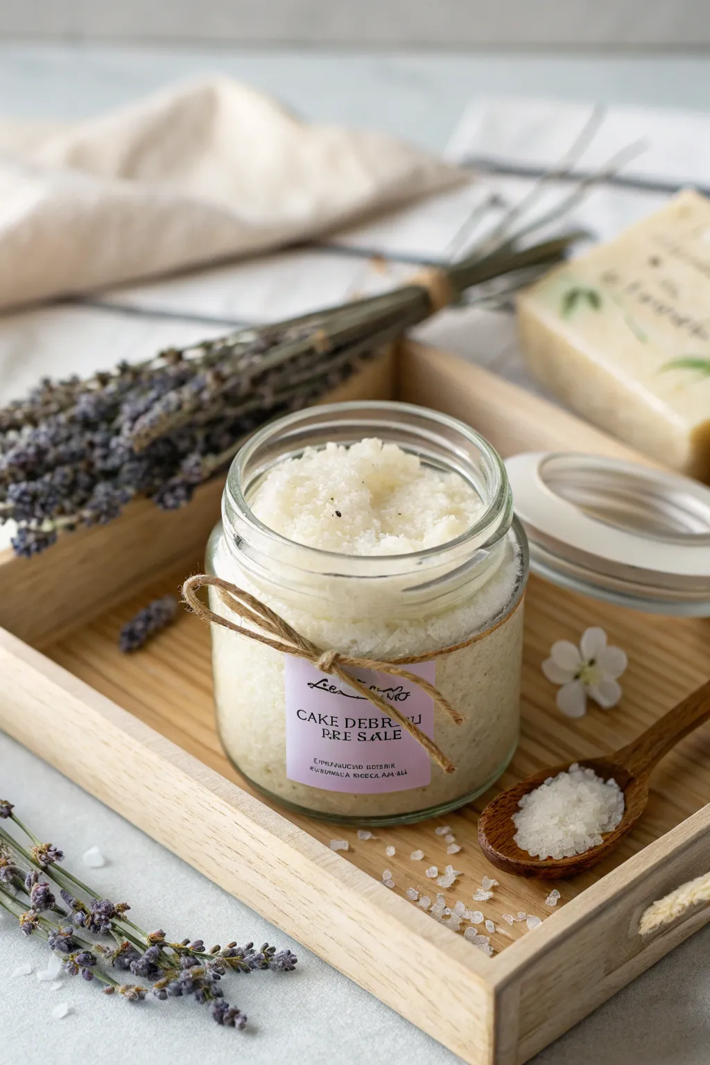 Crafted with love: A minimalist homemade body scrub for the perfect gift.