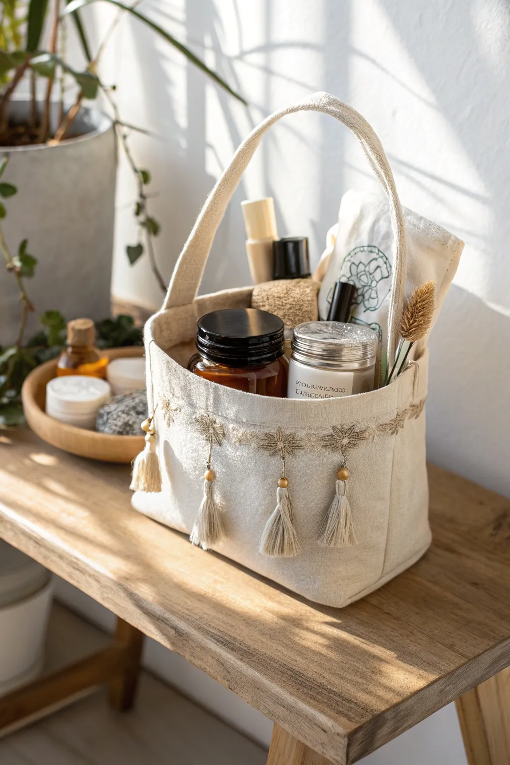 Elevate your everyday glam with a touch of DIY elegance 🌿✨ #BeautyCaddy #MinimalistBoho