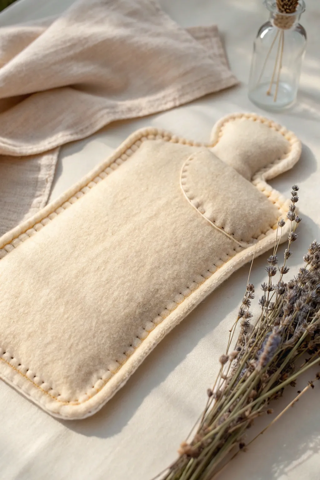 Stay cozy with this chic DIY felt heating pad—your perfect winter companion.