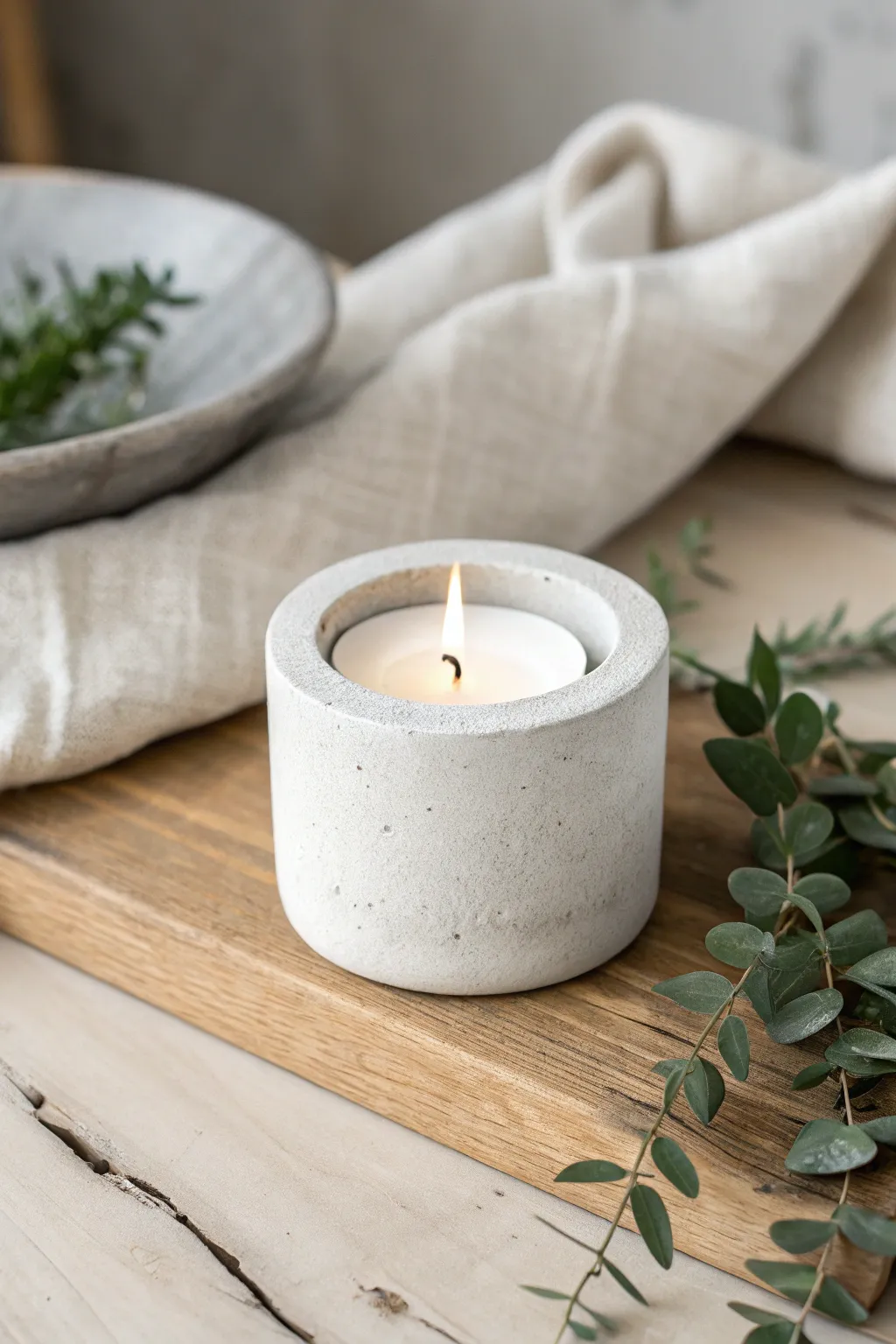 Embrace the serene beauty of handmade concrete elegance. Perfect for a peaceful, minimalist home ambiance.