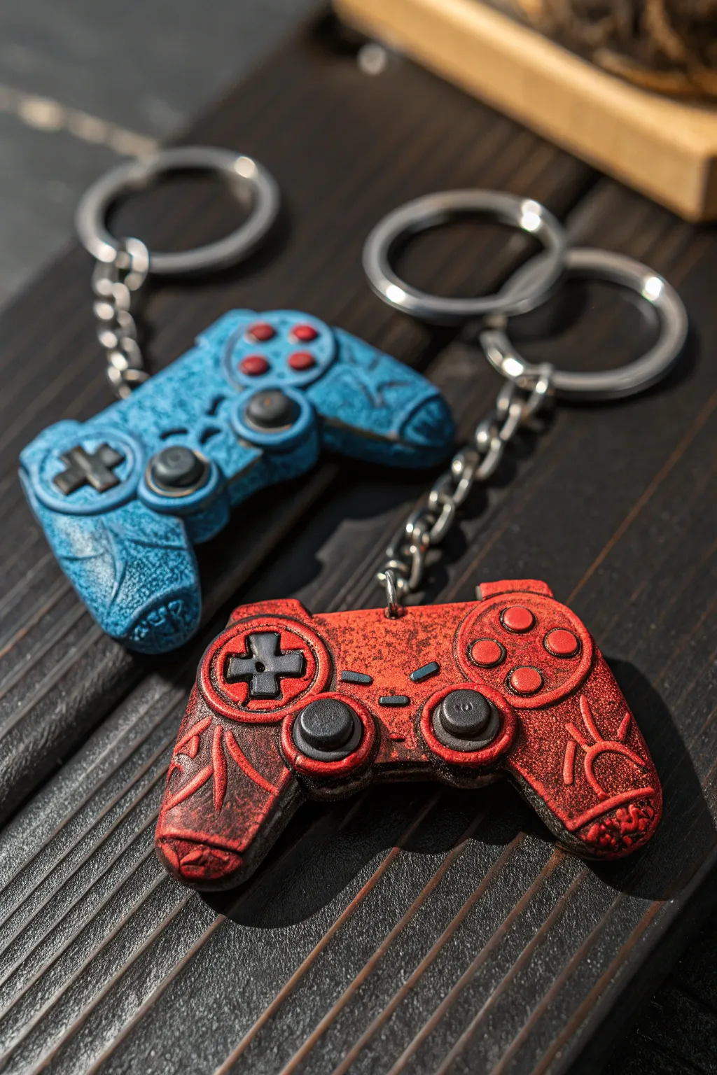 Level up your style with a handcrafted gaming keychain!