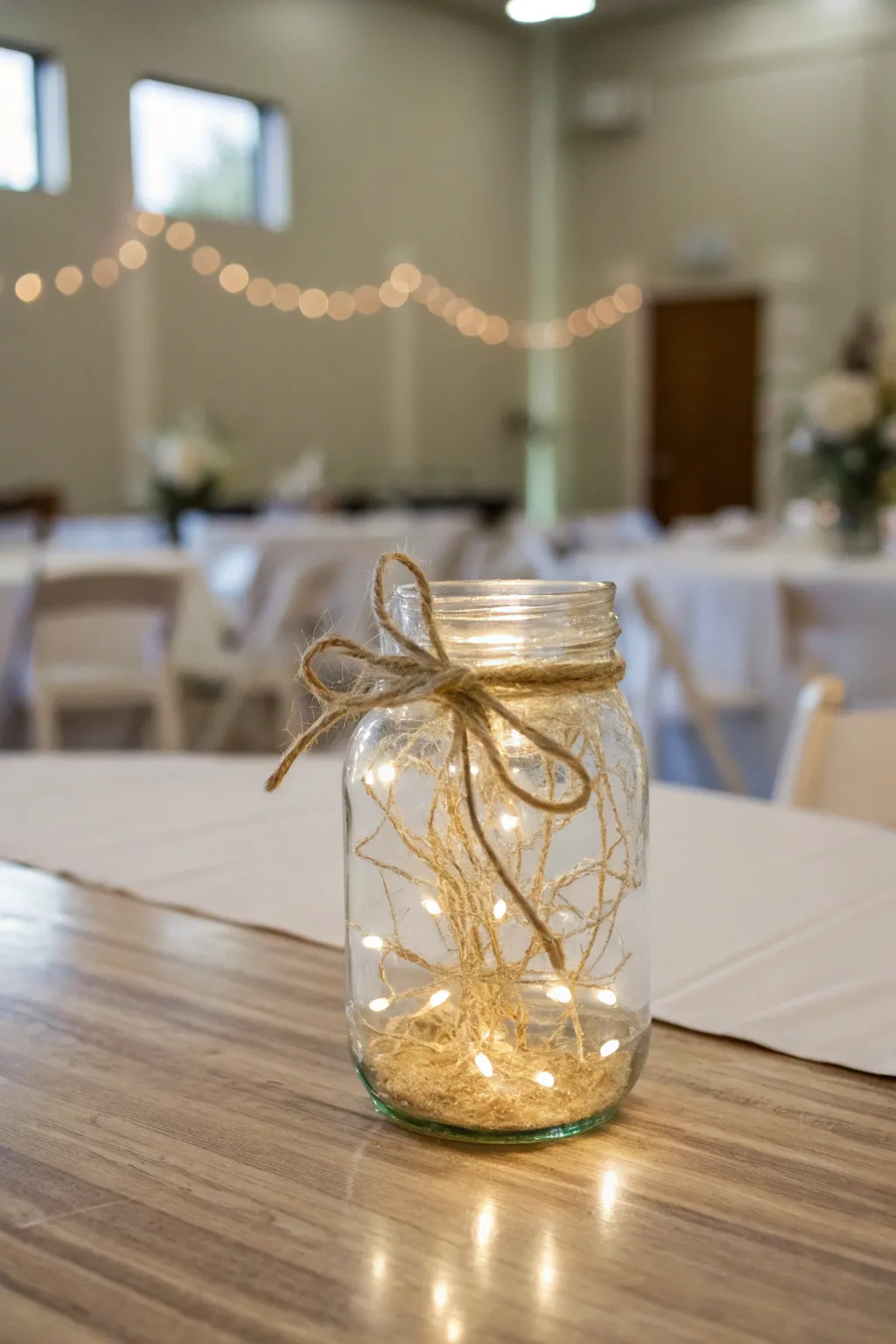 Illuminate your celebration with enchanting fairy light mason jars—perfect for an unforgettable baby shower ambiance.