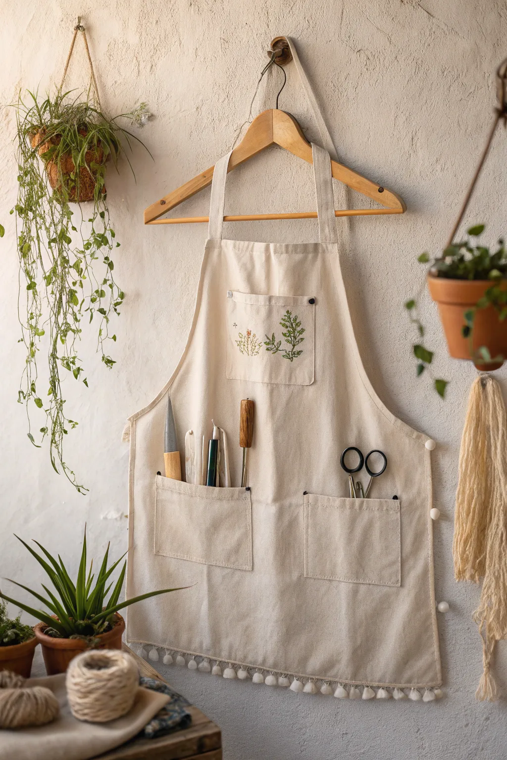 Sew beauty and function into your gifts with a minimalist DIY tool apron, perfect for the creative mom!