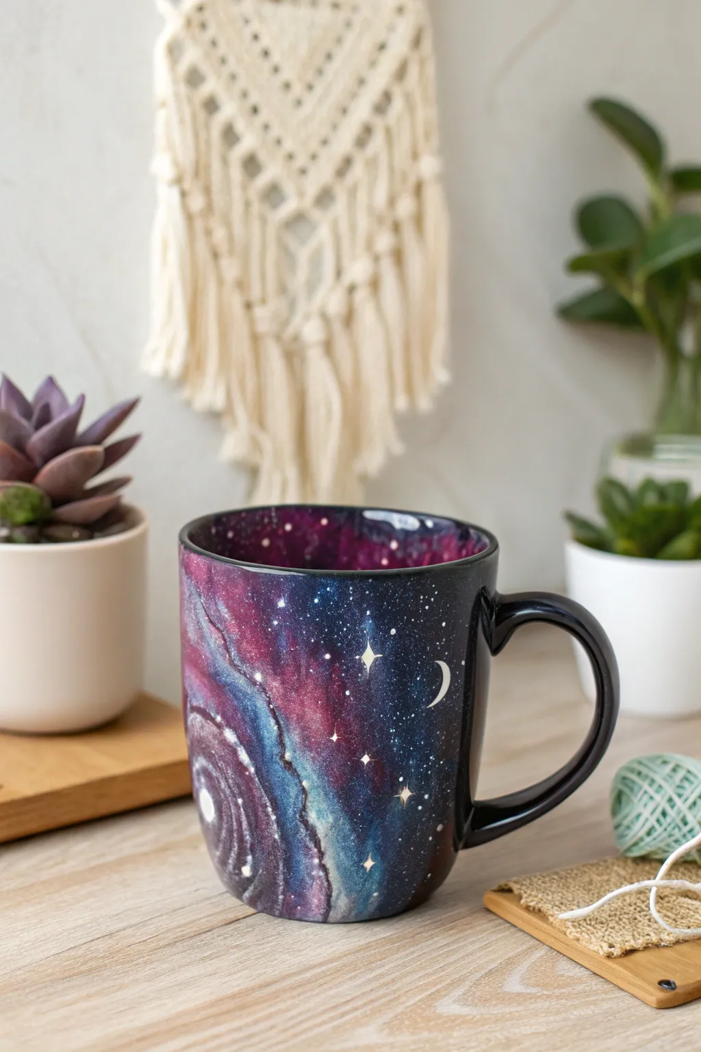 Sip from the stars with this DIY galaxy mug—where cosmic beauty meets handcrafted charm.
