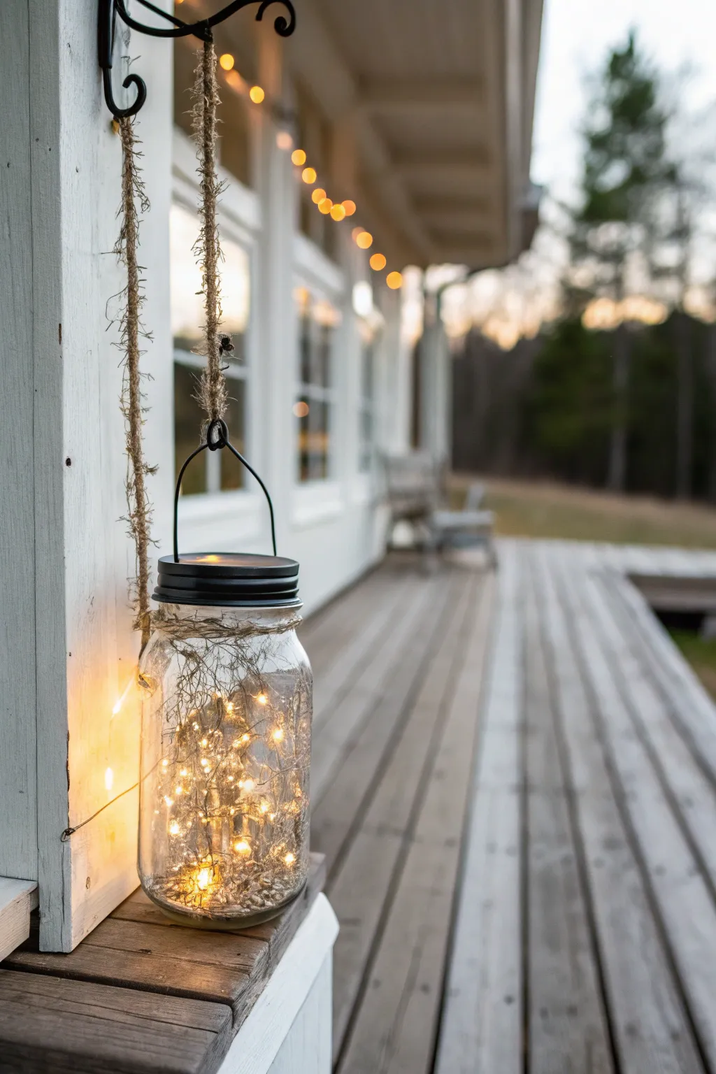 Illuminate your holiday path with the warm glow of DIY mason jar lanterns.