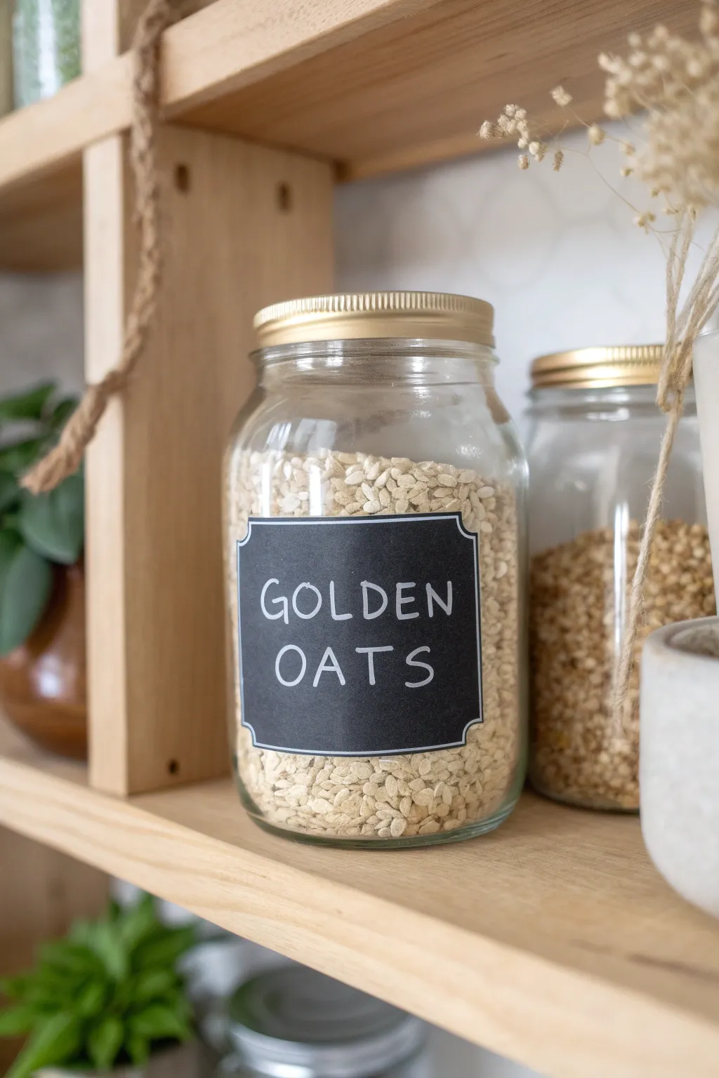 Transform your pantry with stylish chalkboard labels for easy organization and a touch of elegance.