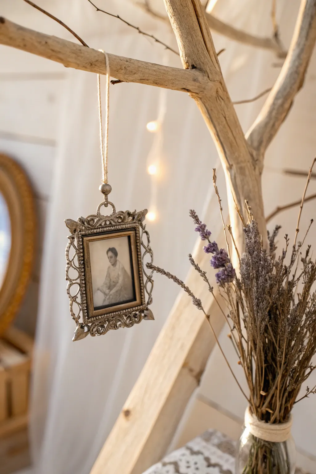 Capture timeless moments with vintage-inspired photo ornaments, perfect for a minimalist chic decor.