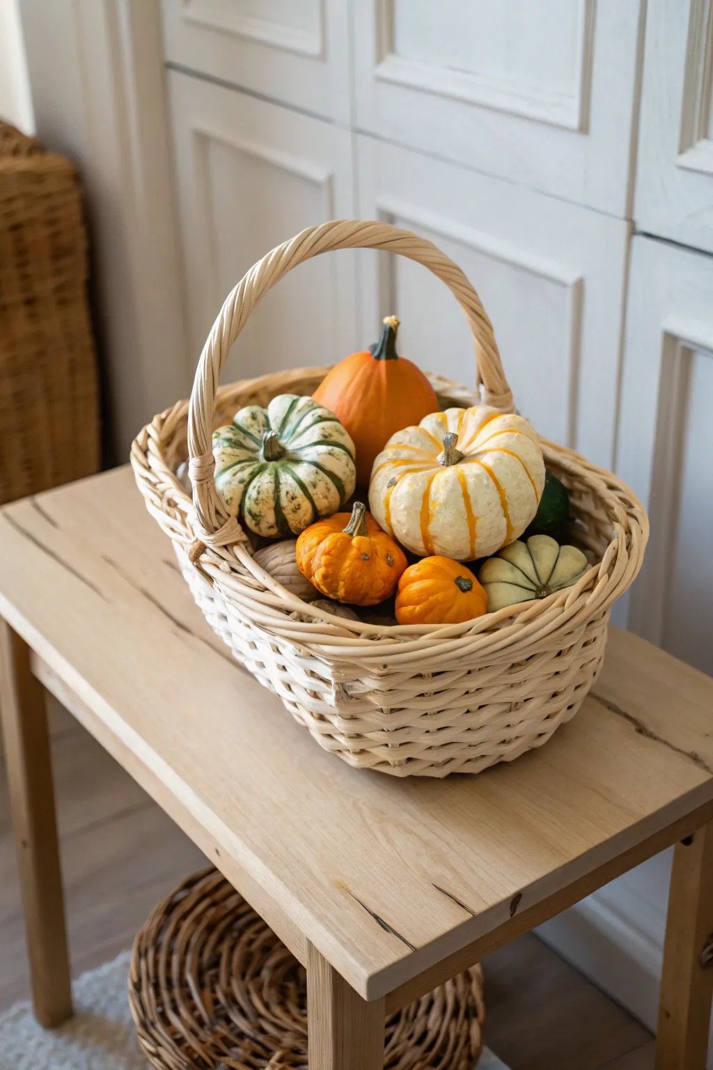 Embrace the season with a stunning Harvest Basket Display, where simplicity meets natural beauty.