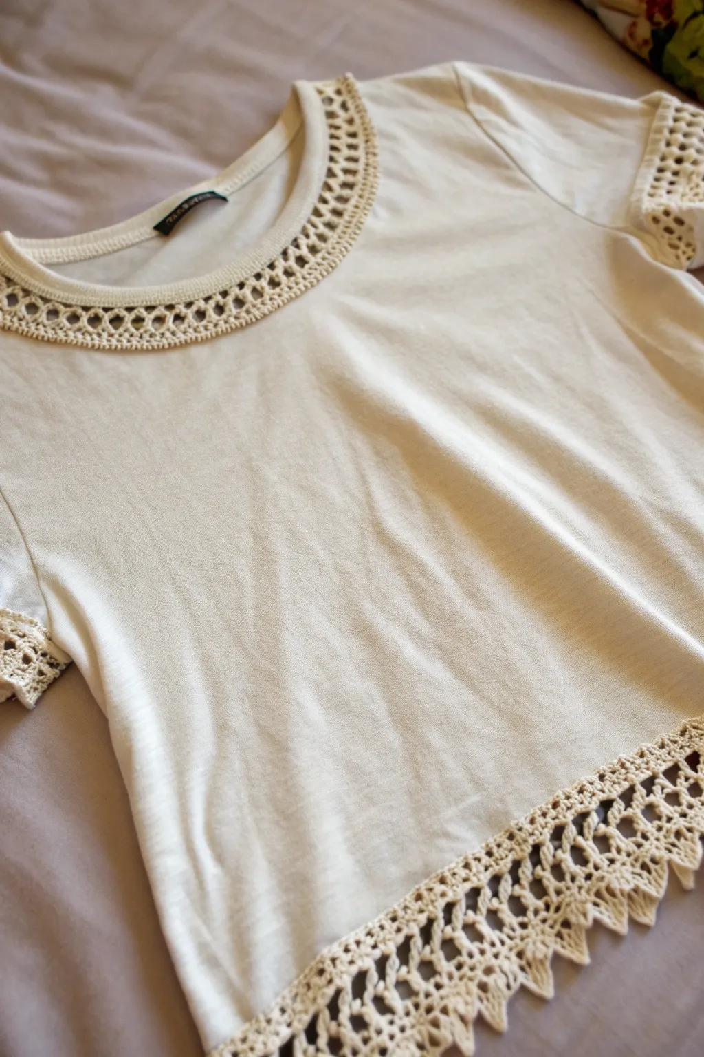 Add a boho twist to your punk rock style with delicate crochet trim.