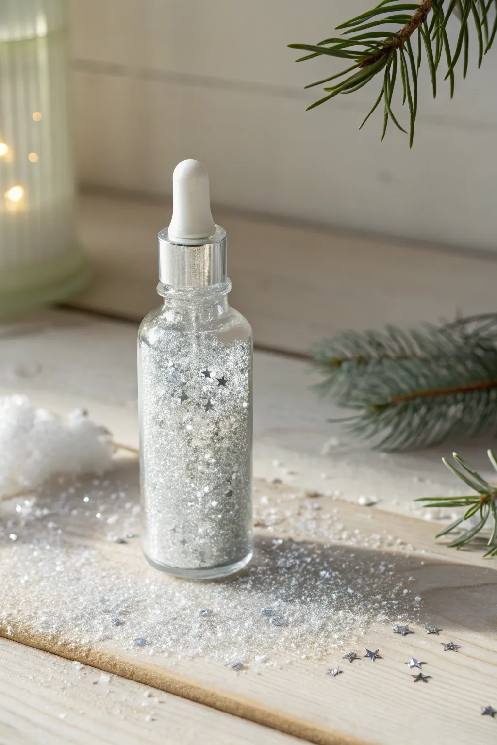 Capture the magic of winter with a DIY sensory bottle that sparkles like freshly fallen snow.