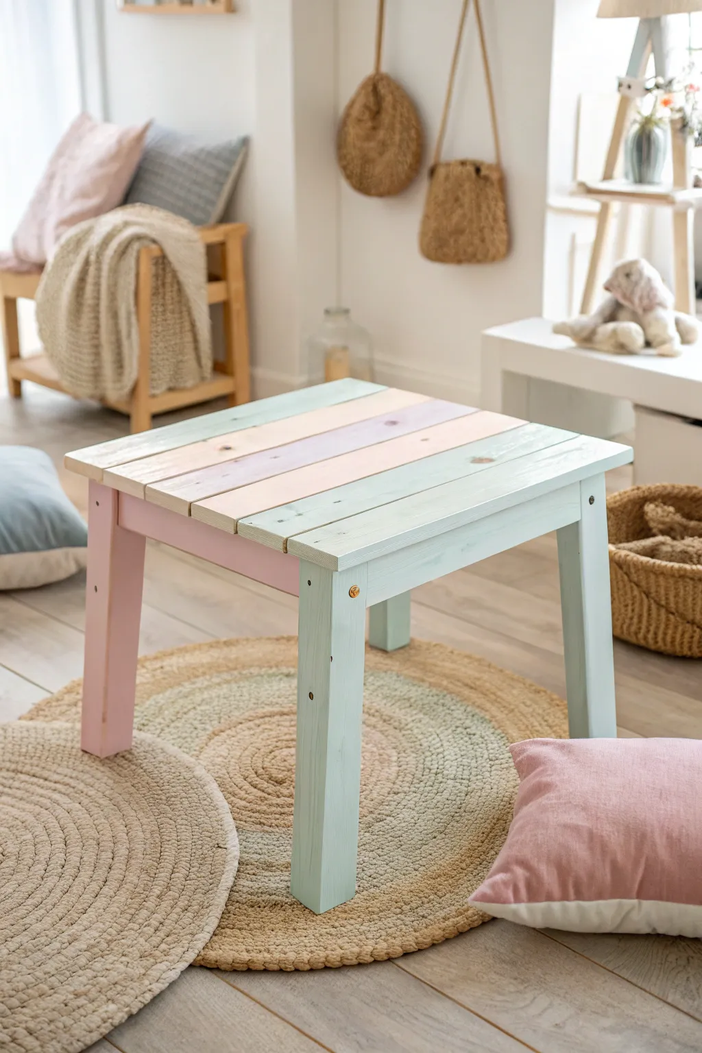 Crafted with love: A playful yet simple kids' table perfect for creative moments.