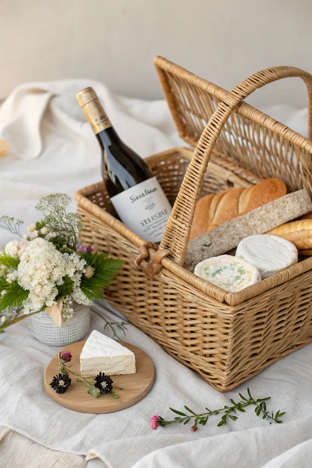 Embrace romance with a minimalist picnic basket — the perfect Valentine's surprise!