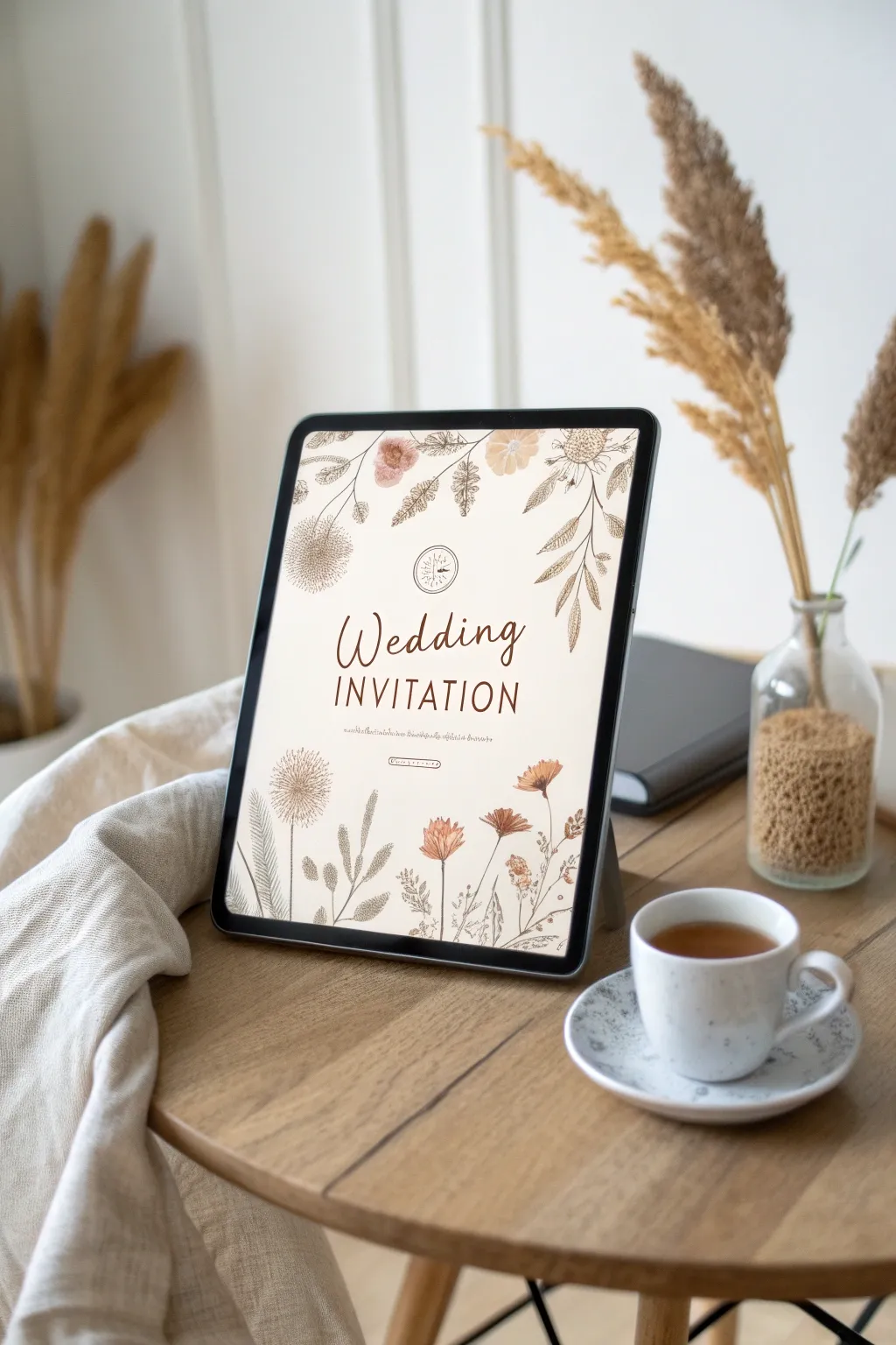 Craft your dream wedding invites with digital elegance and minimal cost.
