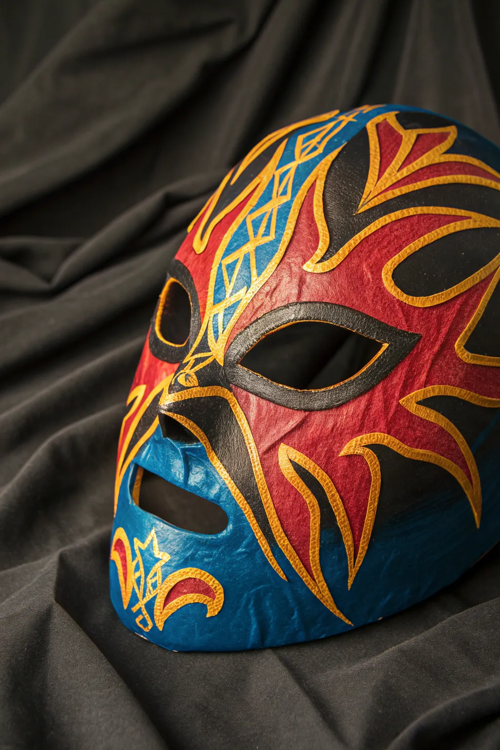 Unleash your inner enigma with this captivating DIY wrestling mask.