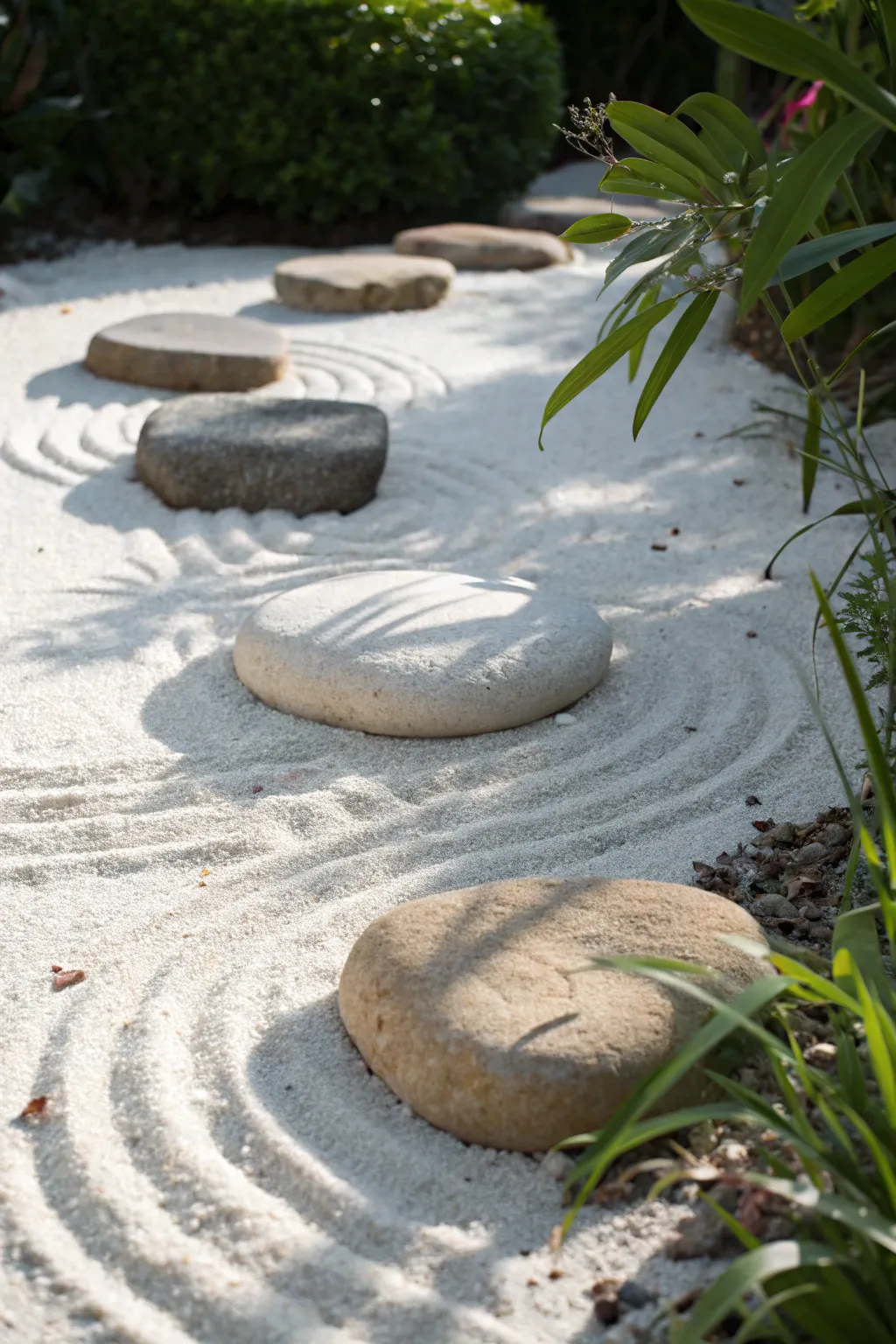 Step into tranquility with a handcrafted path of peace.