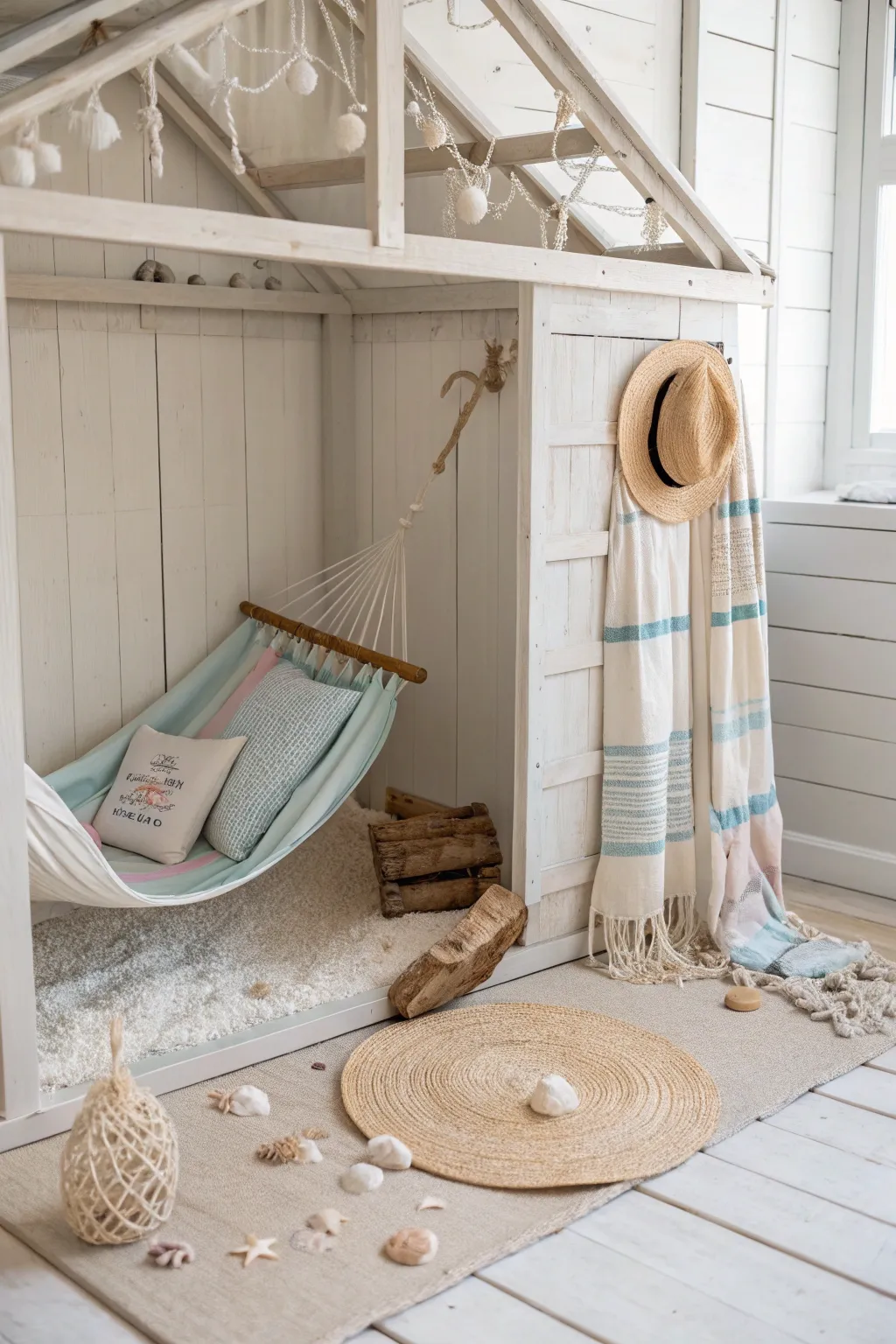 Transform your dollhouse into a serene beach retreat with minimalistic boho flair! 🌊🏖️