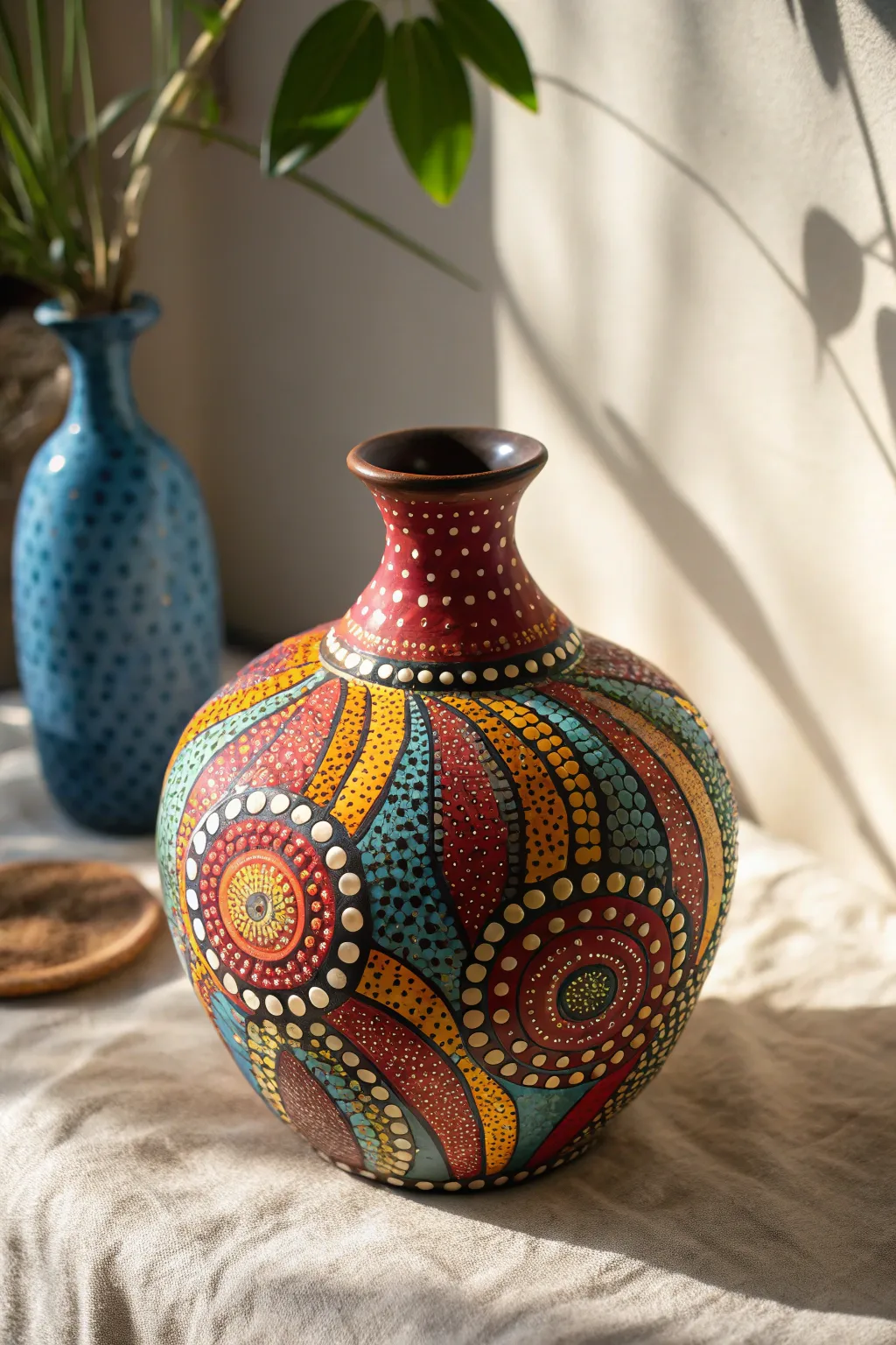 Embrace the art of dots with this stunning Kusama-inspired vase, blending minimalist charm with playful colors.