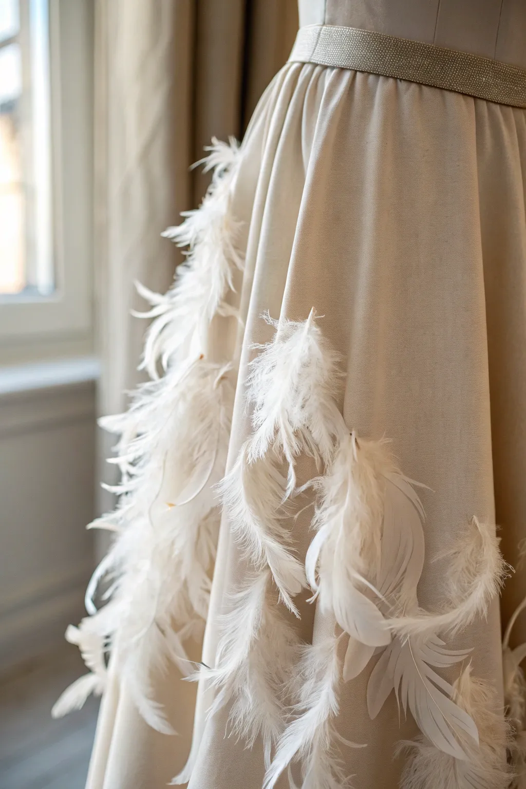 Elevate your evening look with elegant feather accents ✨ #MinimalistChic