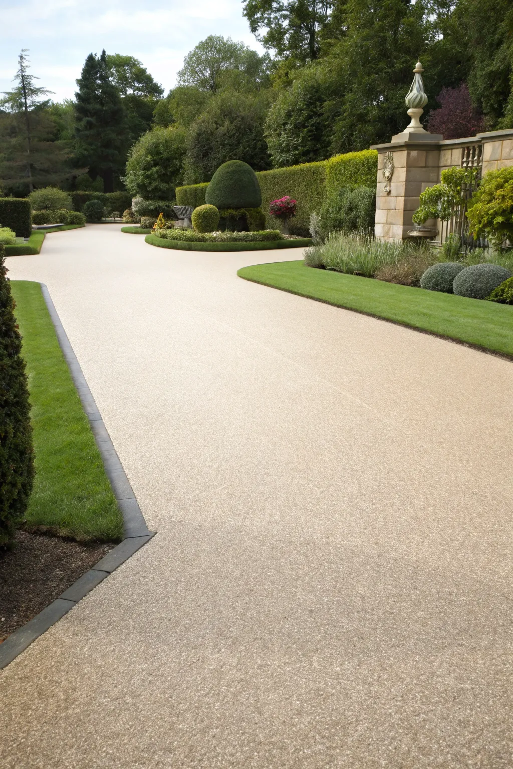 An elegant resin-bound driveway.