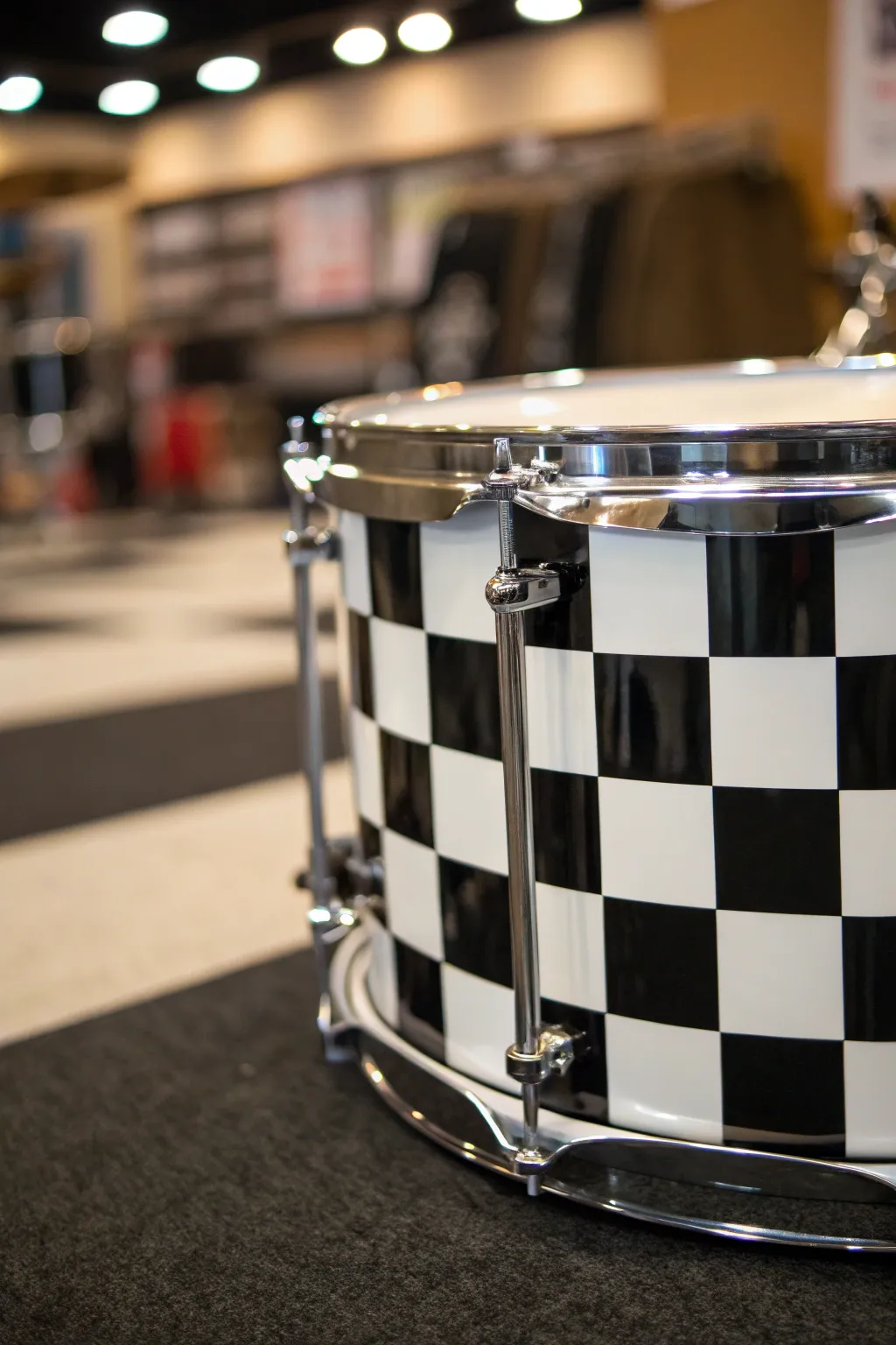 Checkerboard Chic: A classic look that never goes out of style.