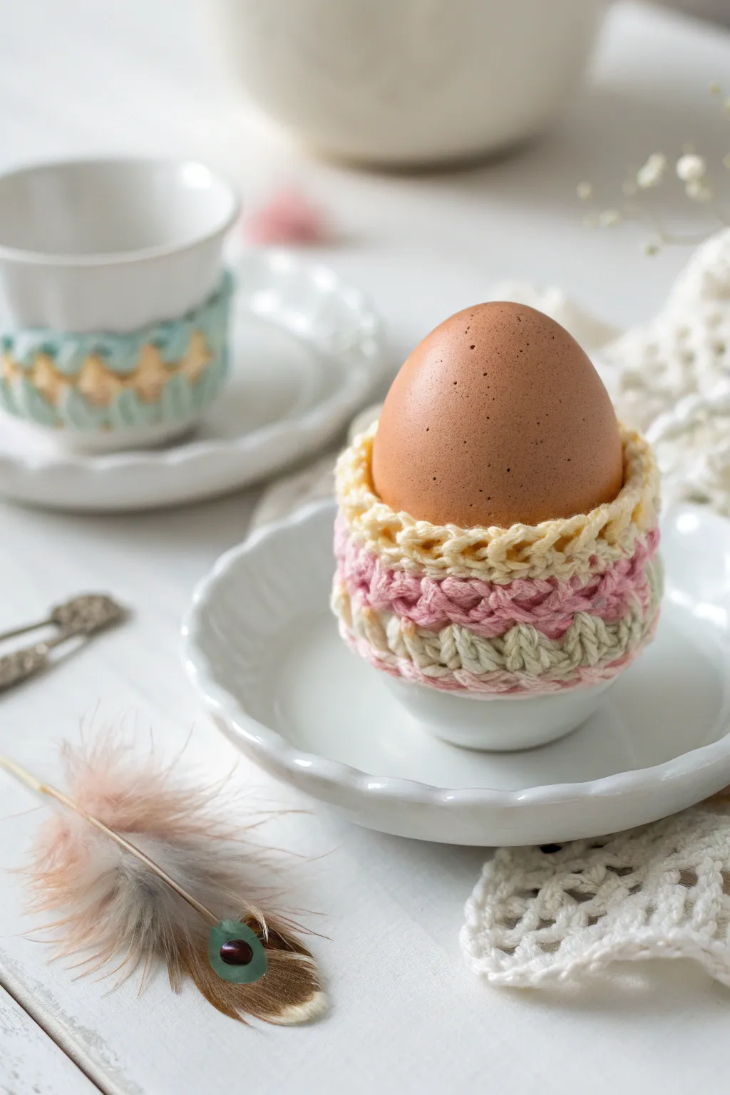 Elevate your Easter breakfast with charming crochet egg cozies, a perfect blend of minimalist style and handmade elegance.