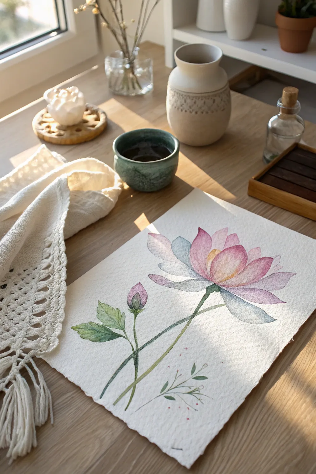 Embrace the art of simplicity with soothing watercolor florals.