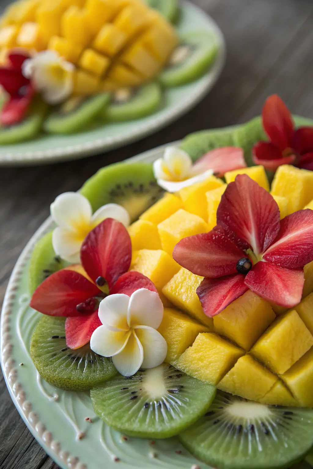 Edible fruit flowers that bring a touch of artistry to your display.