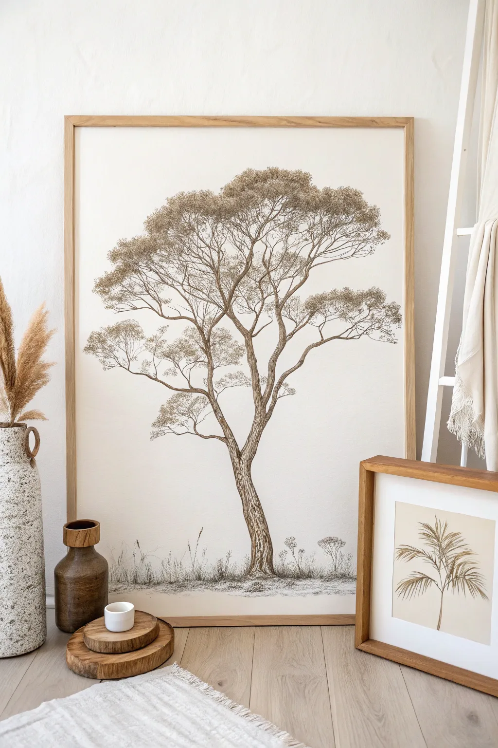 Embrace the art of simplicity with this minimalist tree drawing, embodying strength and natural beauty in its purest form.