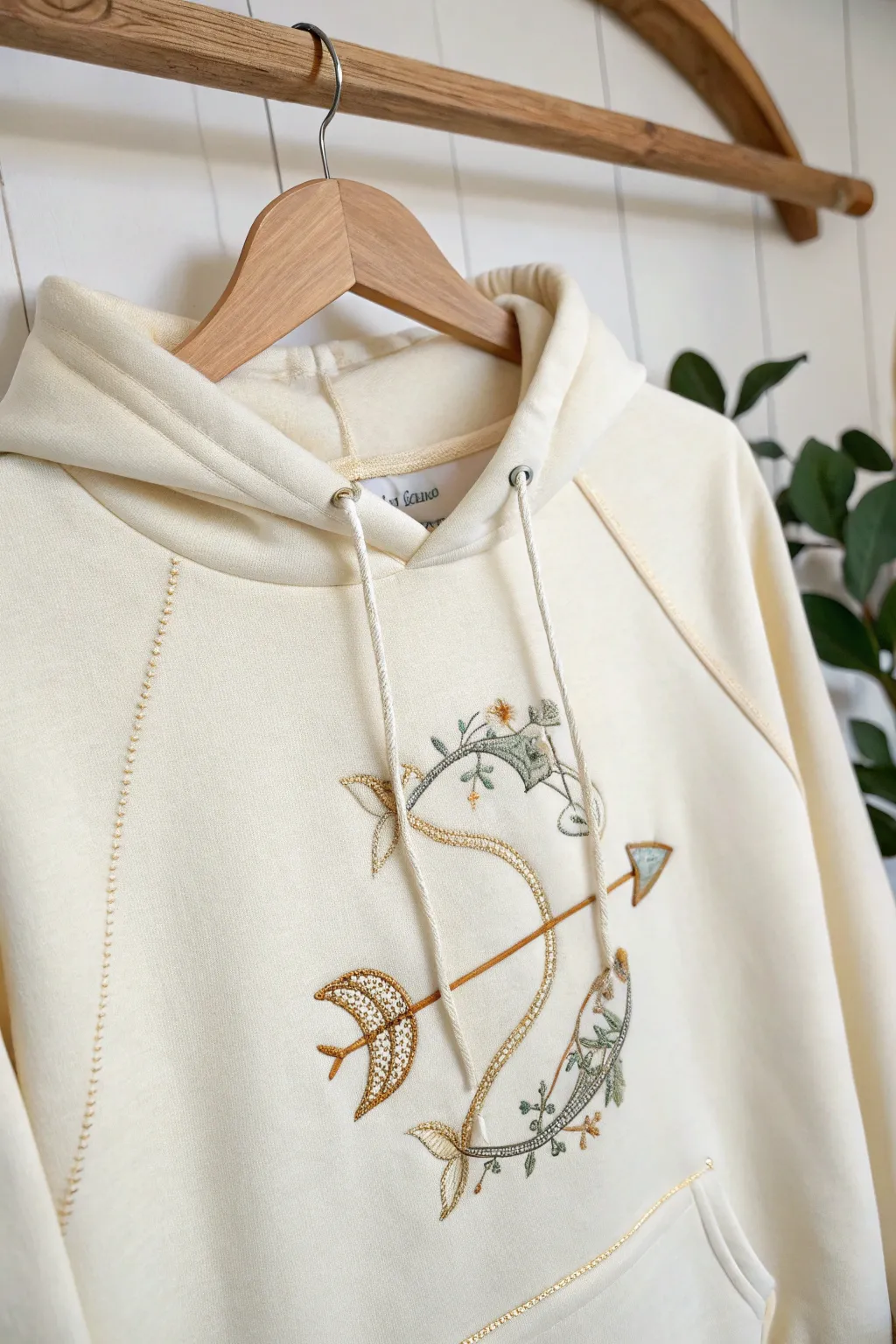 Embrace the stars with a zodiac-inspired embroidered hoodie, where simplicity meets celestial beauty.