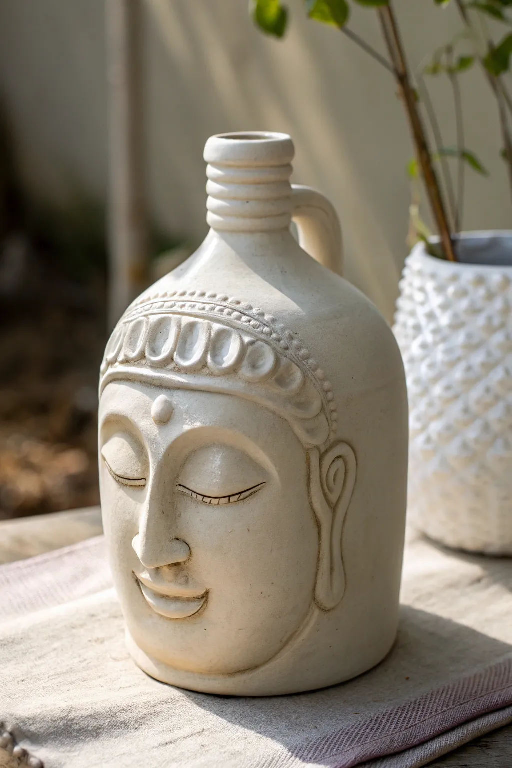 Embrace tranquility with this minimalist face jug, where craftsmanship meets emotion.