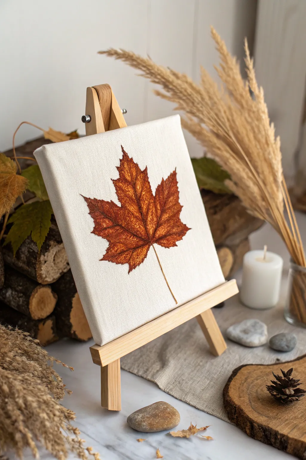 Capture the essence of autumn with elegant leaf silhouette art—simple, natural, and beautifully crafted.
