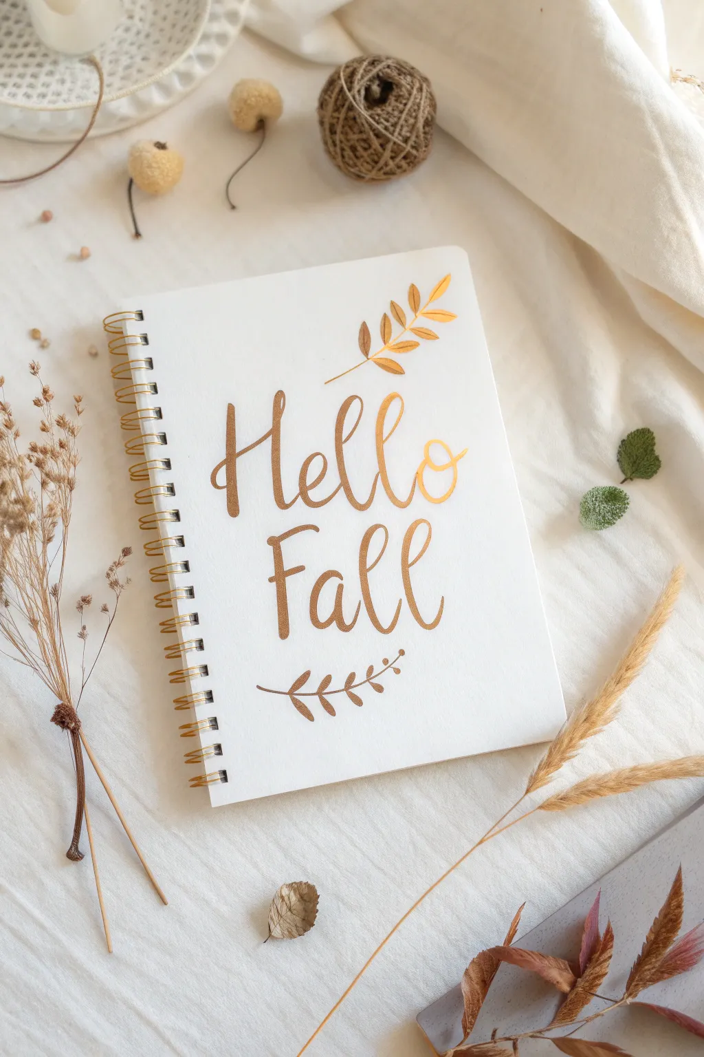 Embrace the elegance of autumn with a touch of gold and natural beauty. #FallScrapbook #MinimalistDesign