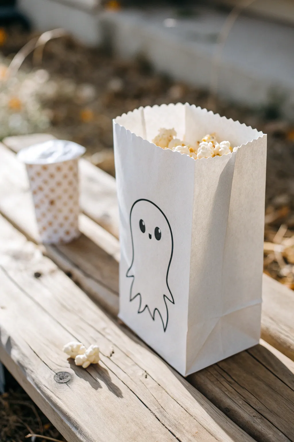 Add a whimsical touch to your fall gatherings with these charming ghostly snack bags.